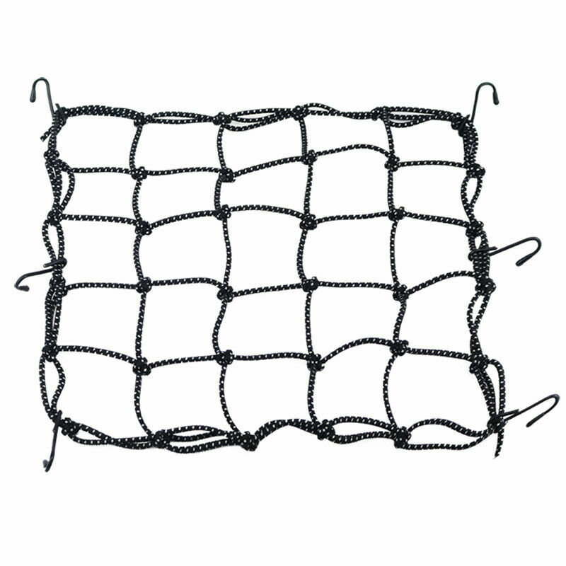 15"X15" Small Elastic Cargo Bungee Net with 6 Hooks for Bike Bicycle Motorcycle