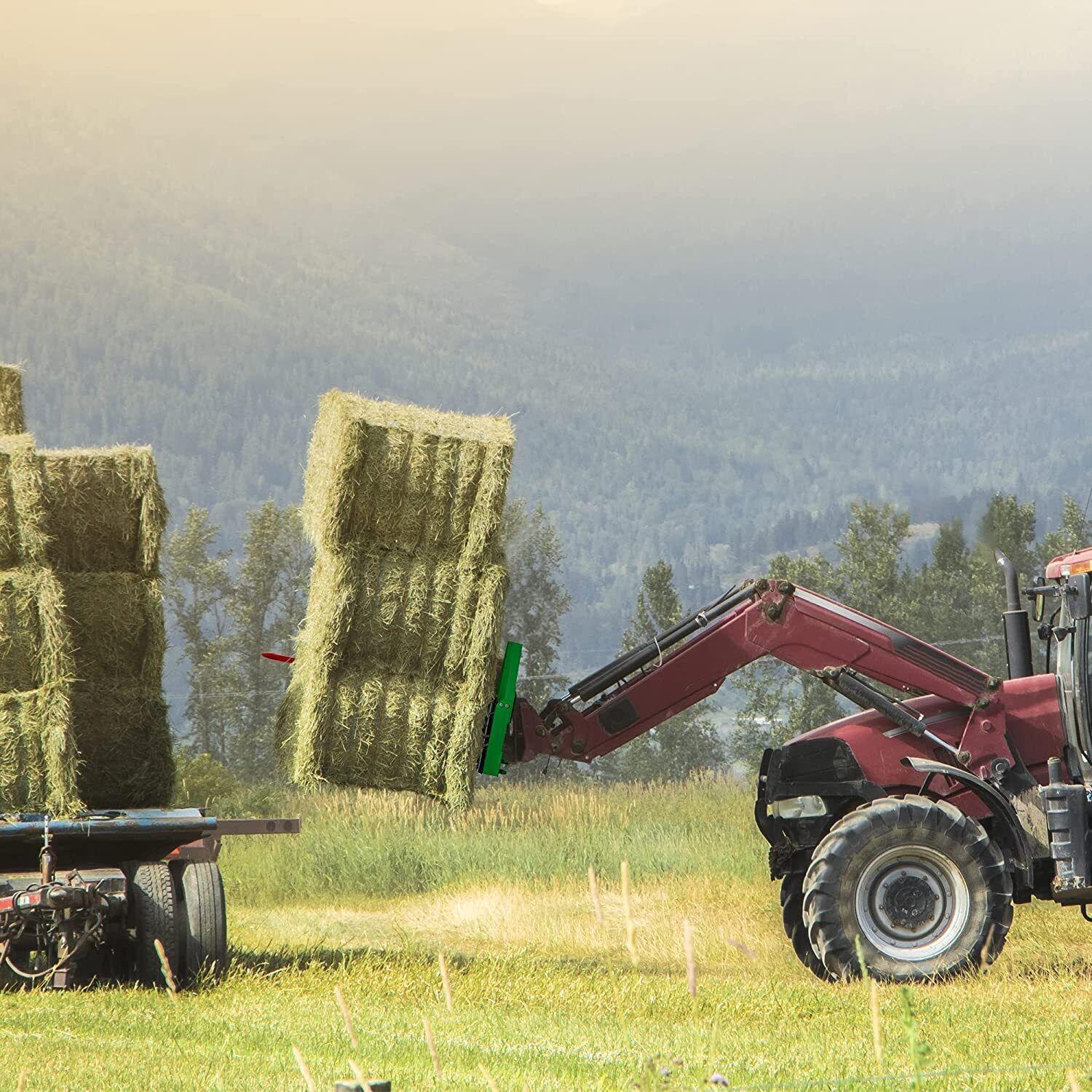 Heavy Duty Pallet Fork Attachment 46" Frame and 48" Fork Blades for John Deere