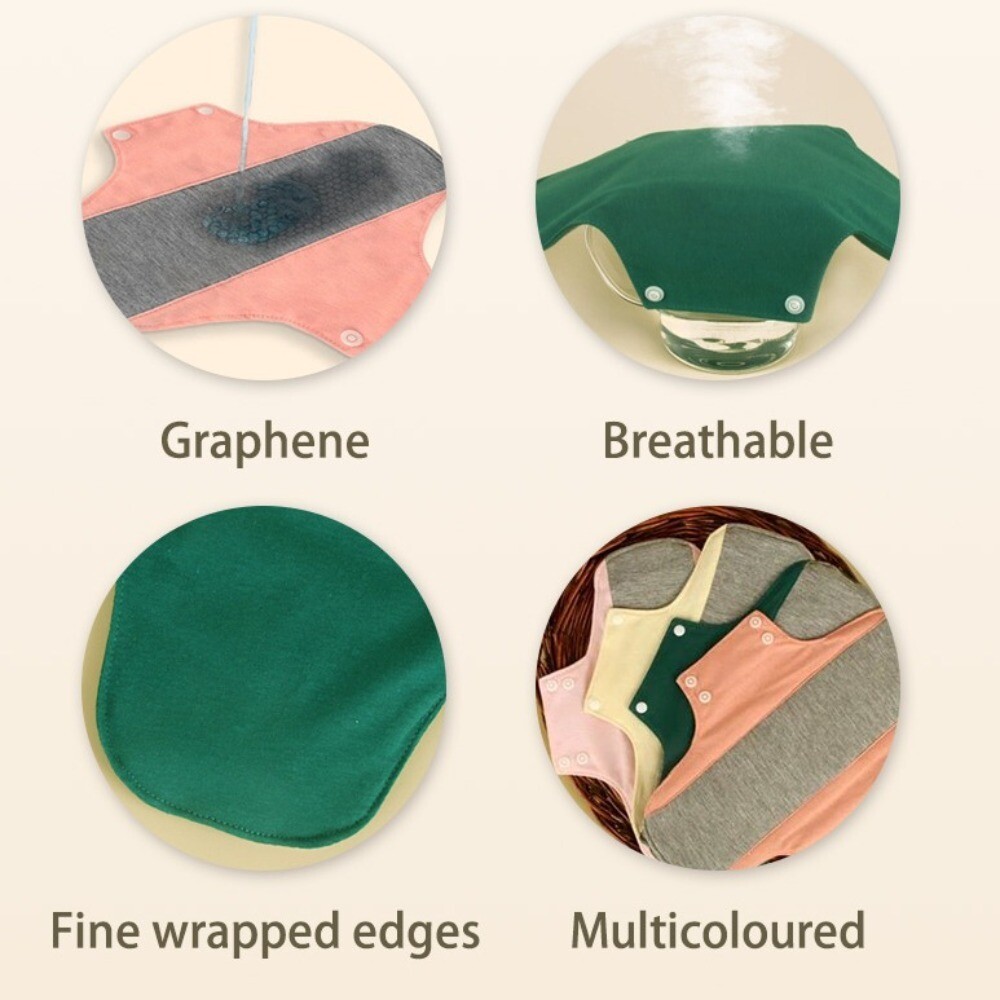 6Pcs Reusable Panty Liner Nursing Pad for Women Washable Menstrual Cloth Pads