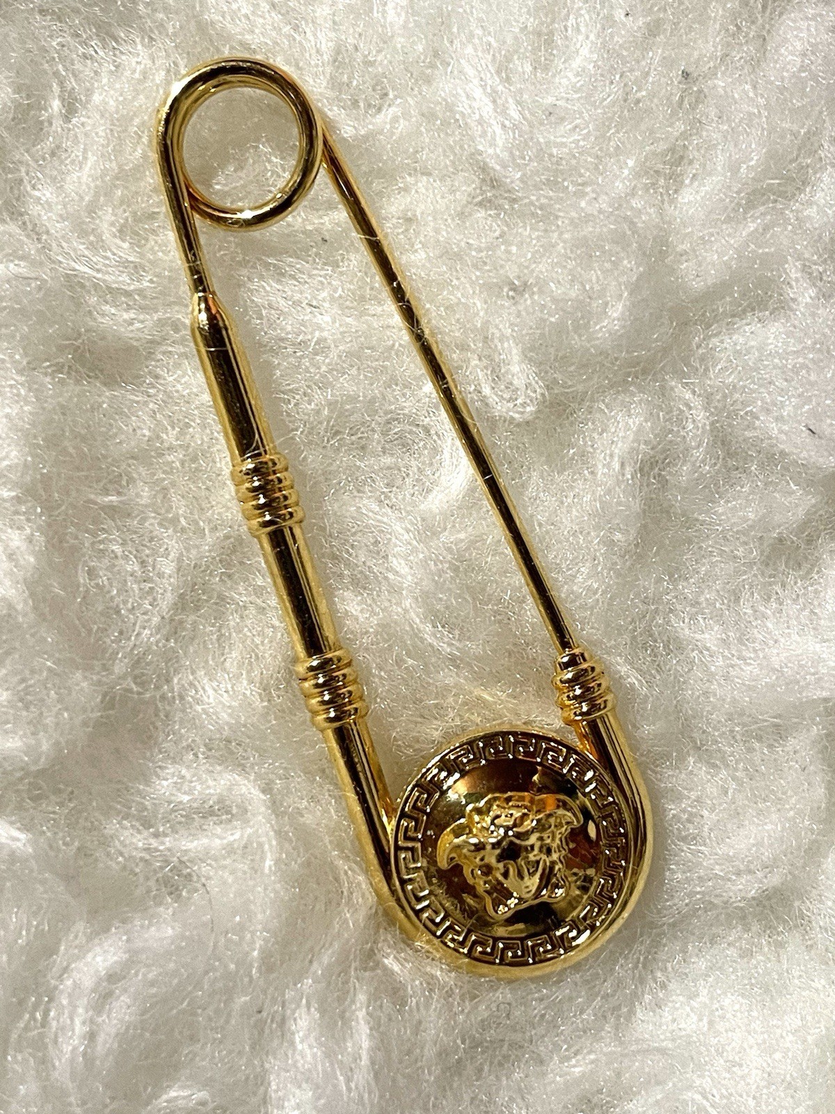 Versace Pin Brooch Accessories Medusa Safety Gold Color