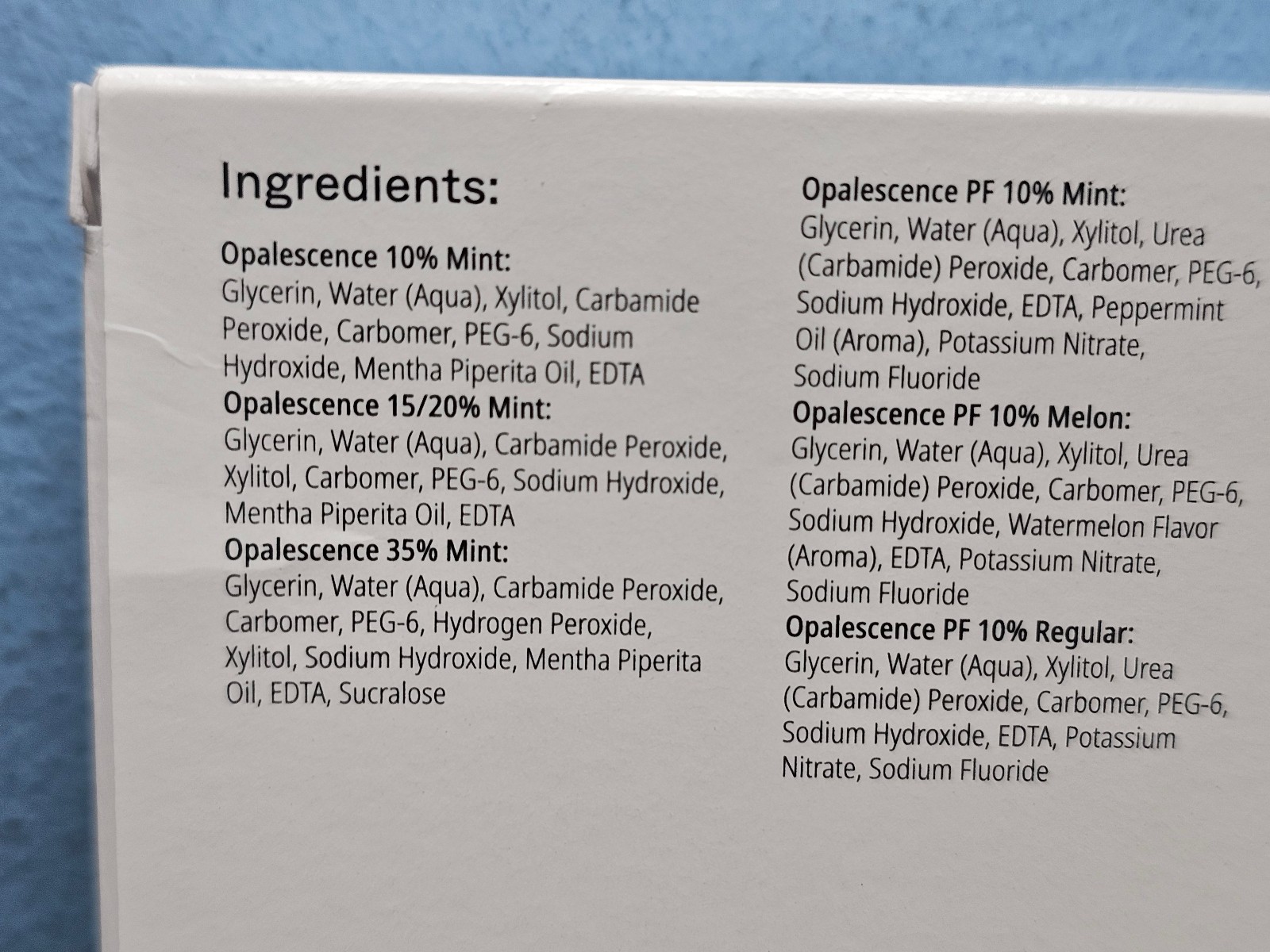 Opalescence Teeth Whitening Gel - 4 Refill Syringes - Mint - 20% Peroxide - New!