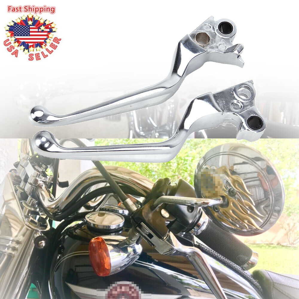NEW Chrome Clutch Brake Lever Hand Levers Handbrake For Harley Road King Softail