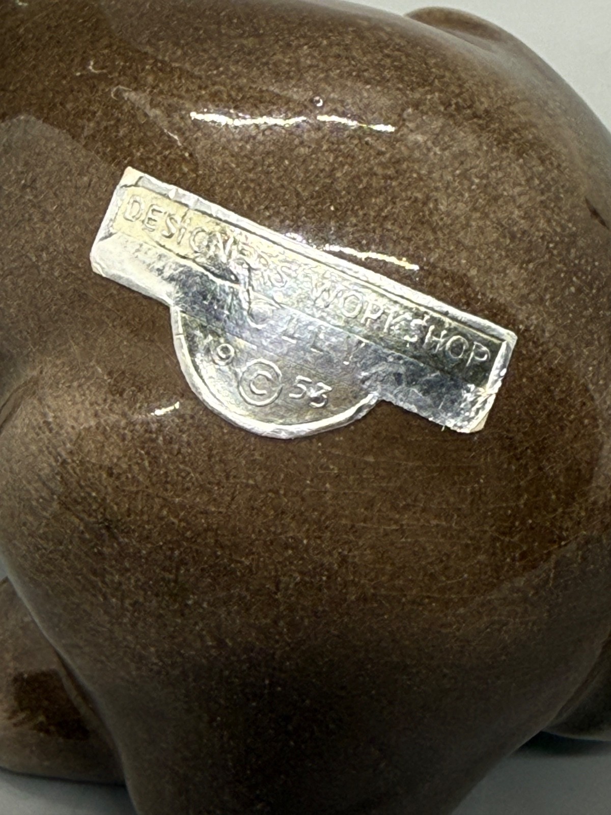 Vintage Hagen Renaker Glossy Brown Molly Rabbit