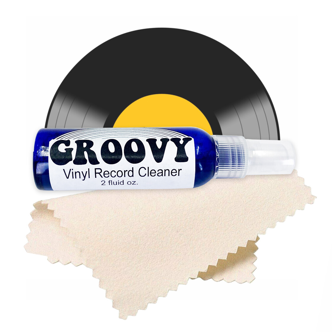 Groovy 2oz Record Vinyl LP Cleaning Solution Concentrated Cleaner Fluid Spray