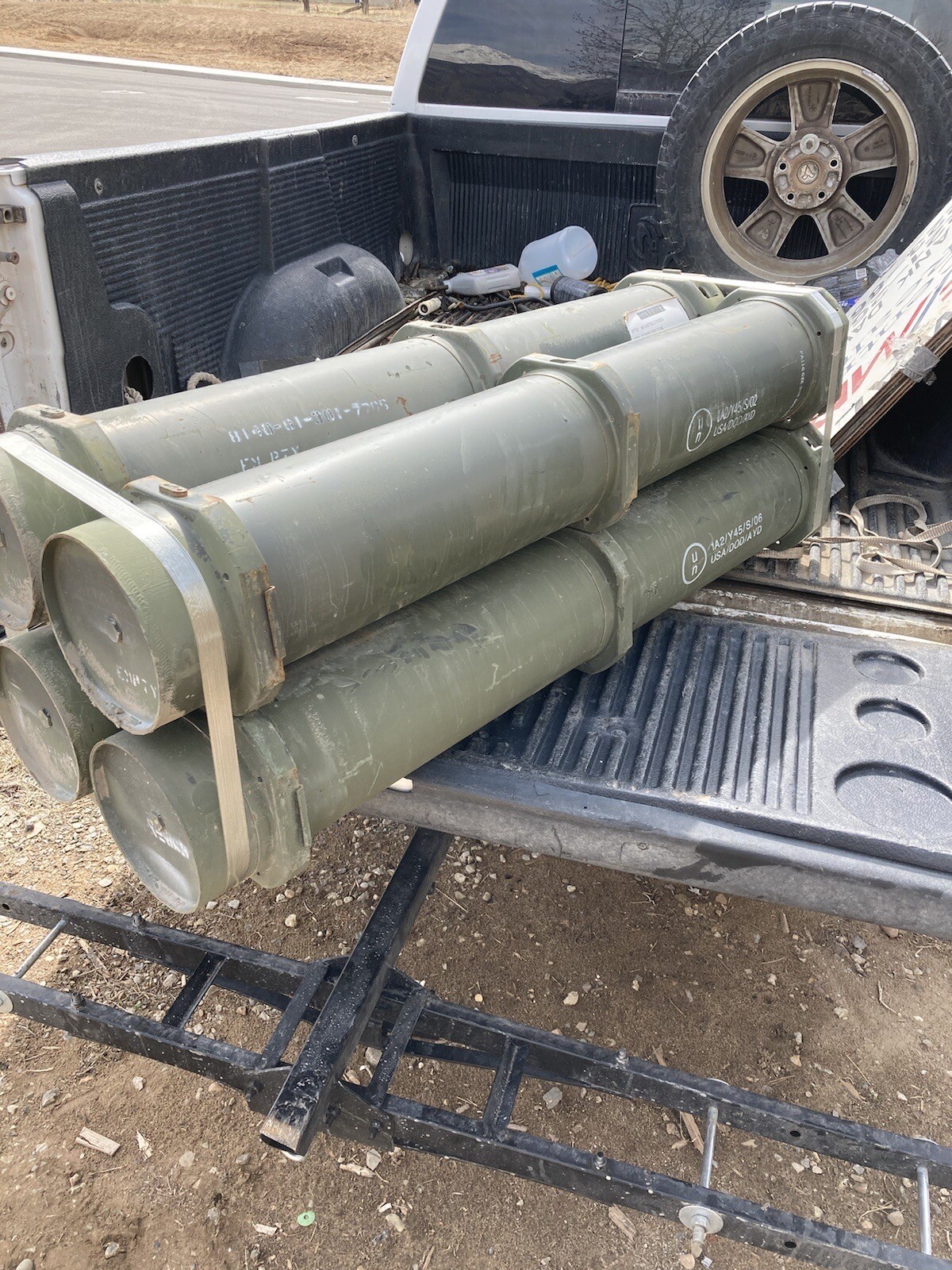 120 mm Storage Container Ammo Tube And Lid Cache. PA116