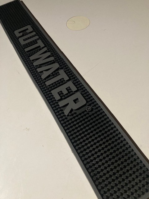 🔥 Cutwater Spirits Beer Rubber Bar Spill Mat Runner for tap handle Kegerator