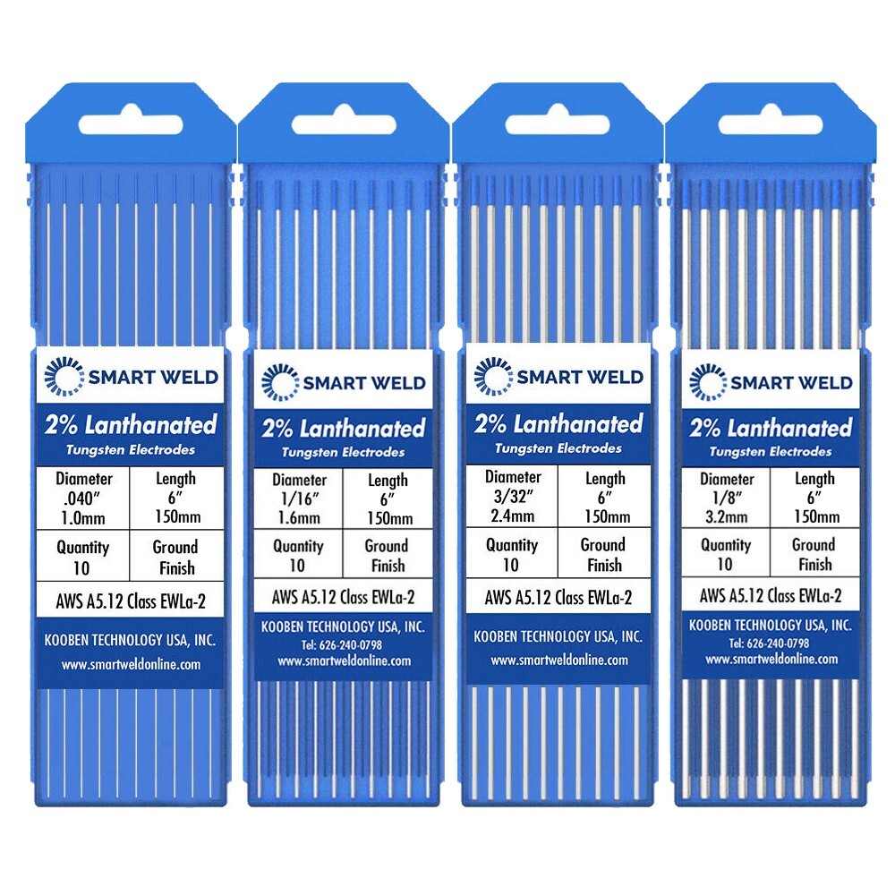 TIG Welding Tungsten Electrode (.040 1/16 3/32 1/8 and Assorted Pack) Length 6"