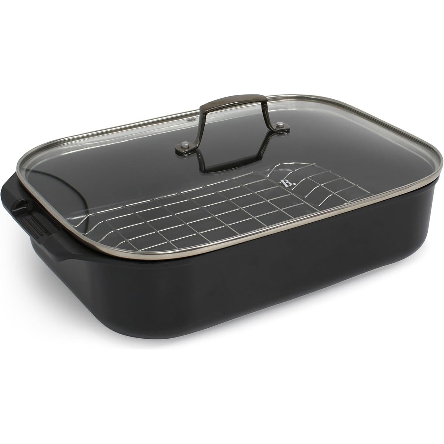 Blu. Cookware Roasting Pan with Lid and Roasting Rack, Non-Toxic, Non-Stick