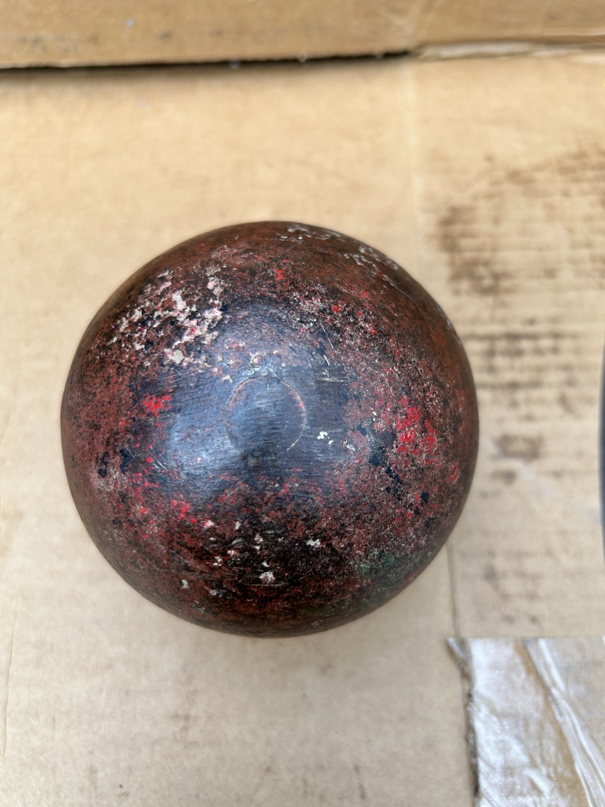 Antique Cast Iron Cannon Ball Cannonball Projectile 13” Around 8 lb+