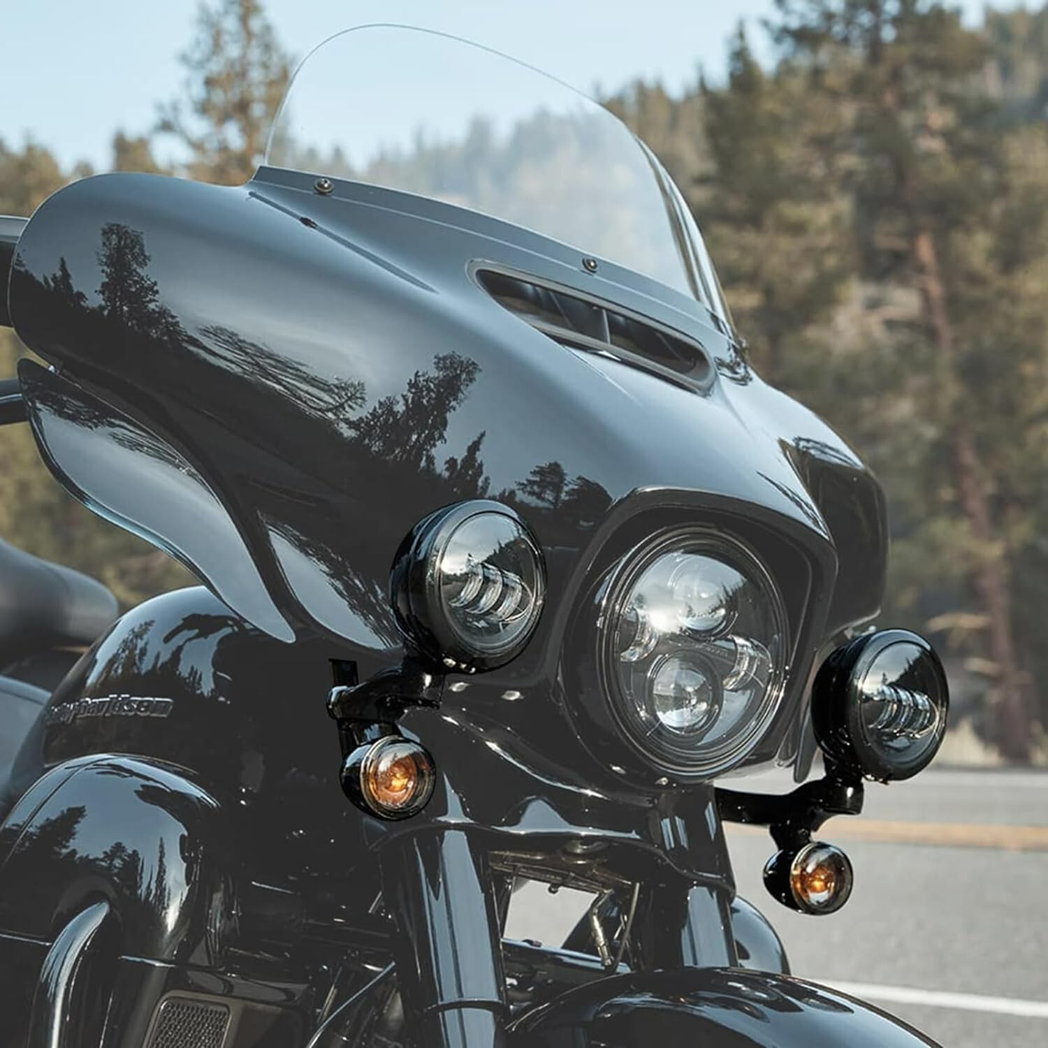 4.5" LED Auxiliary fog Light for Harley Touring street electra glide 06-up