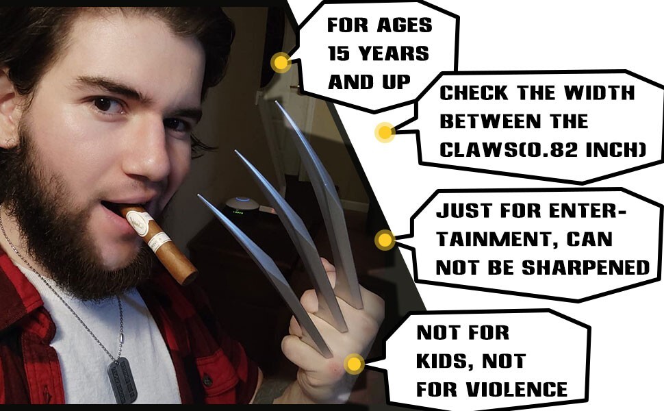 One Pair of Stainless Cosplay Steel Wolverine Claws