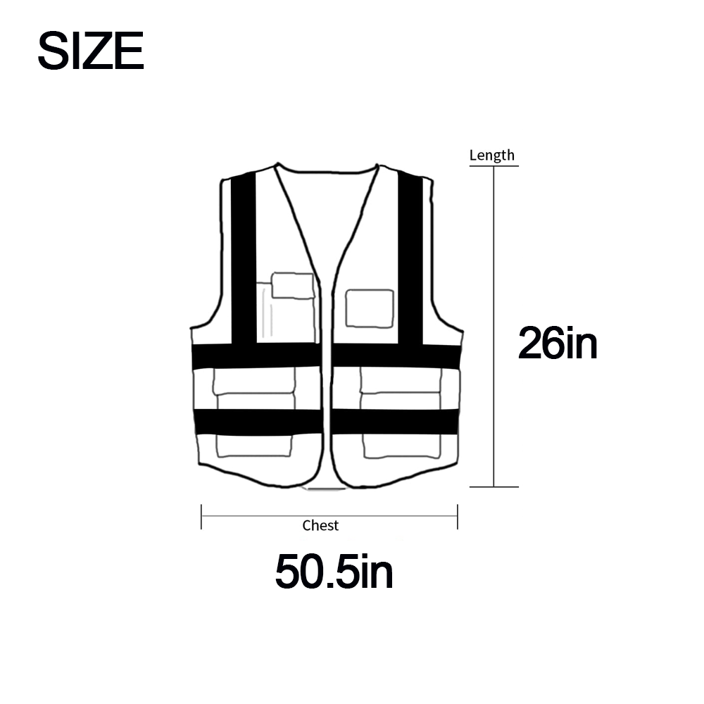 US Safety Work Vest high visibility reflective vest XL