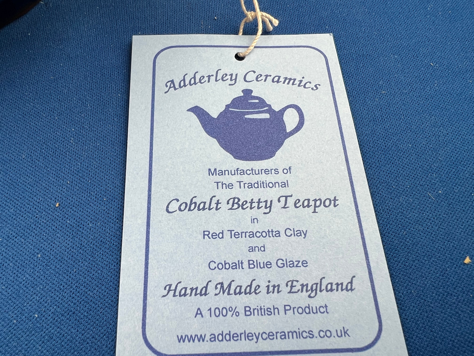 GENUINECOBALT BETTY, Red Clay, Rockingham Glaze, 4 Cup Tea Pot, MADE IN ENGLAND