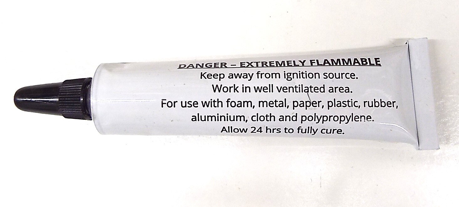 Tube of Black Speaker Repair Glue for all woofer cones, foam & rubber surrounds