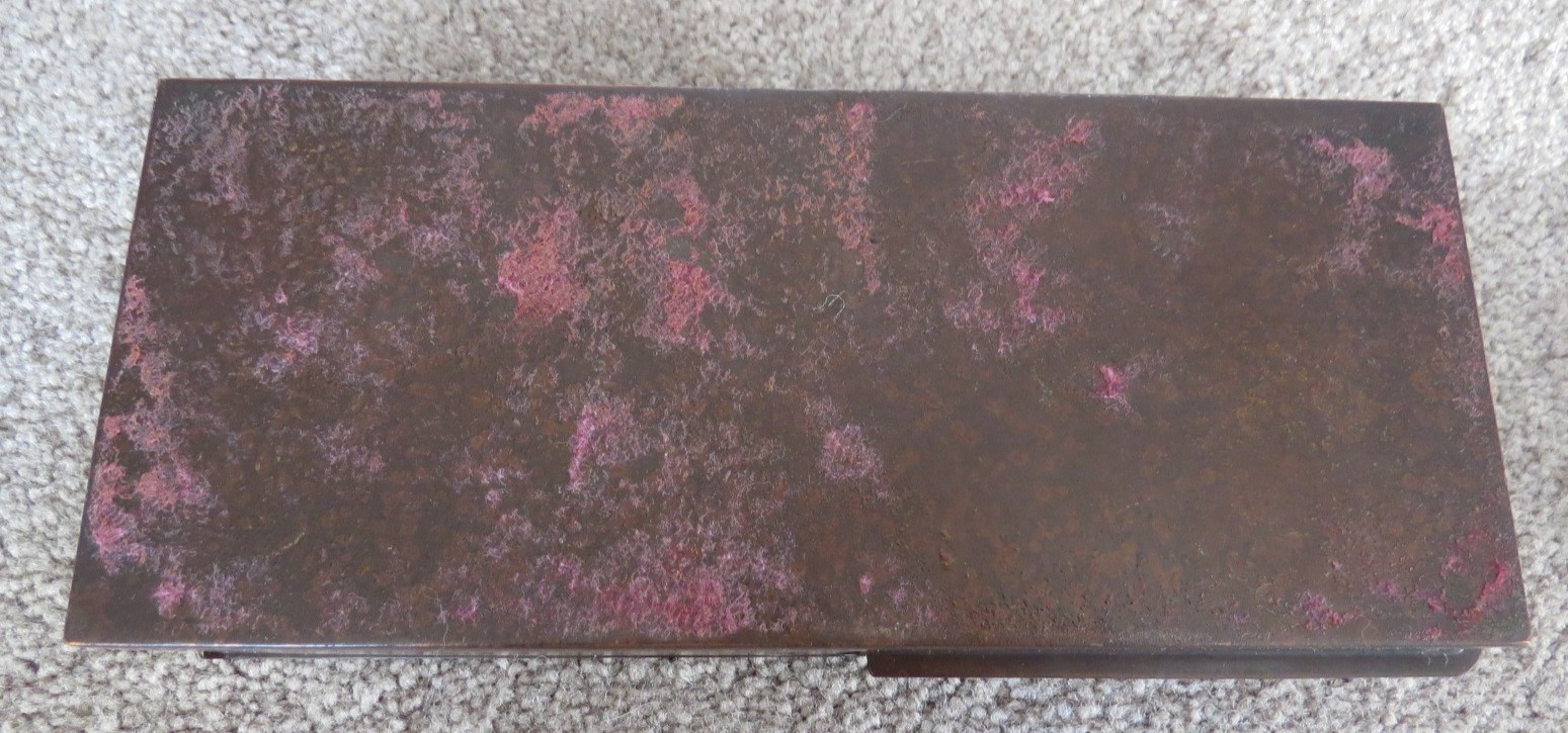 UNUSUAL HEINTZ ART STERLING ON BRONZE SMOKING SET