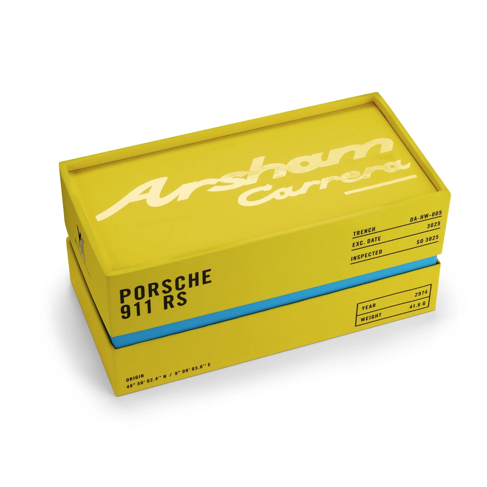 Hot Wheels Daniel Arsham 1973 PORSCHE 911 RSA Yellow 1:64 Mattel Creations JGK64