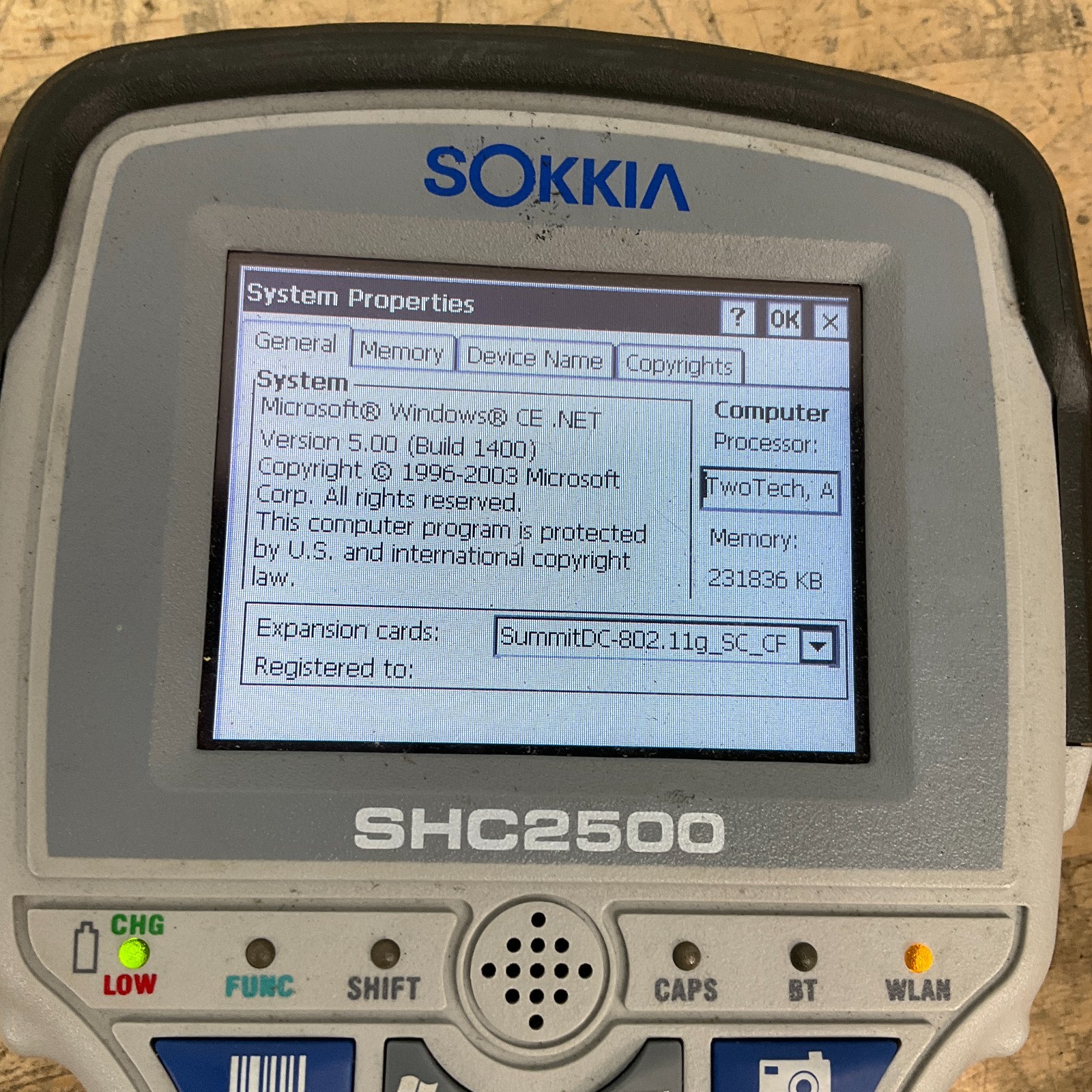 Sokkia SHC2500 Surveying Field Data Collector Tested and Working