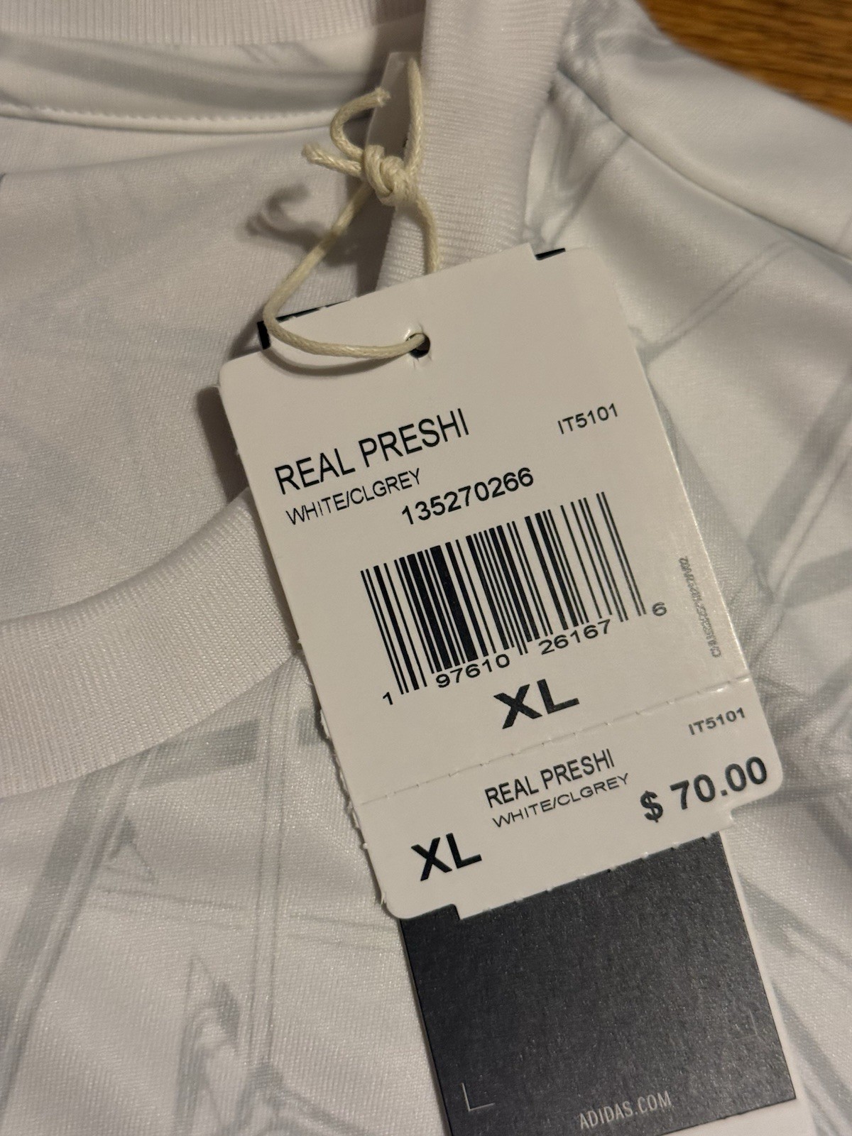 Adidas Real Madrid 24/25 Pre Match Jersey Mens XL IT5101 WHITE NWT $70