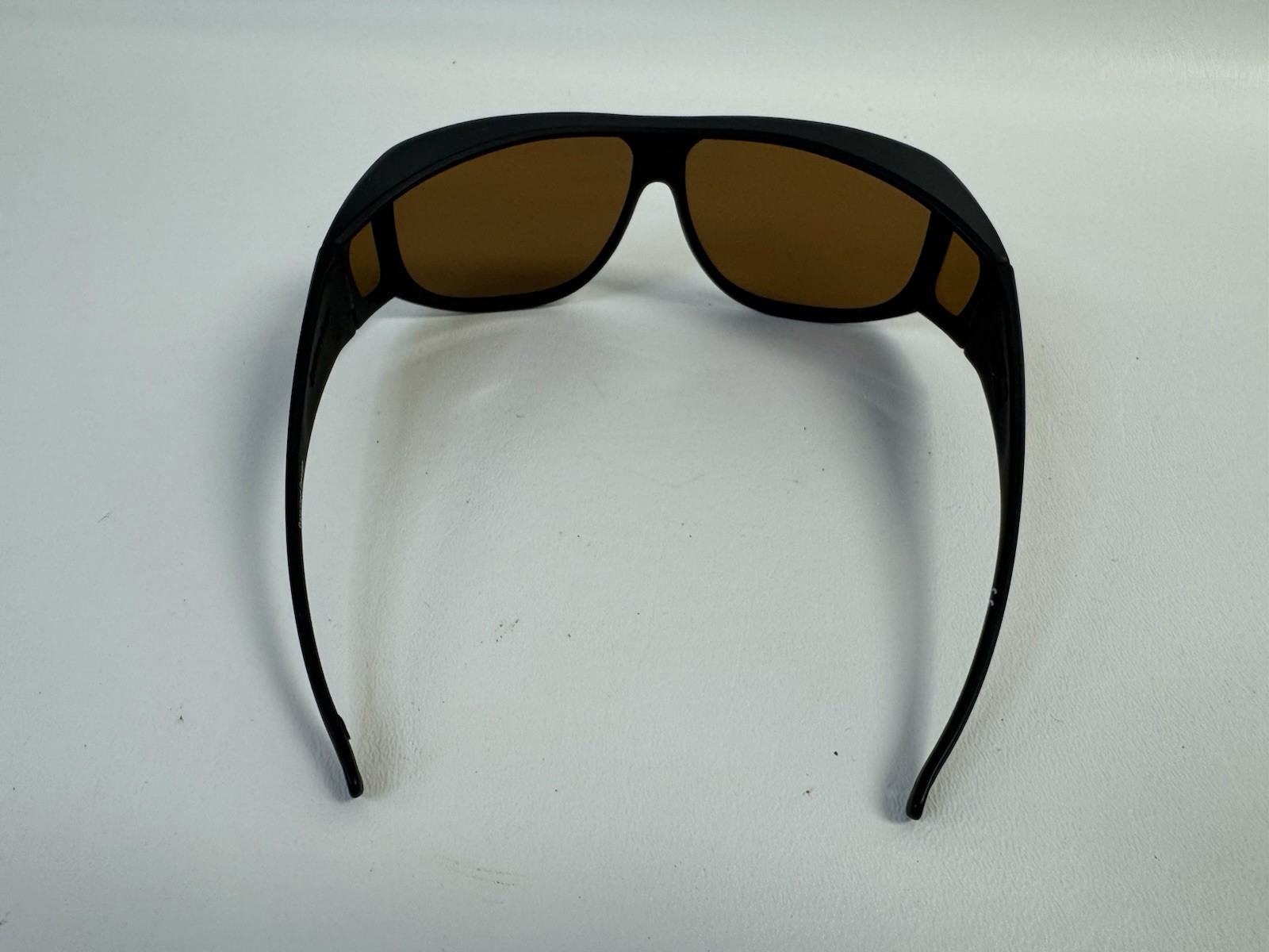 JONATHAN PAUL Polarized XL Sunglasses Fitovers Aviator Black Amber AV001A