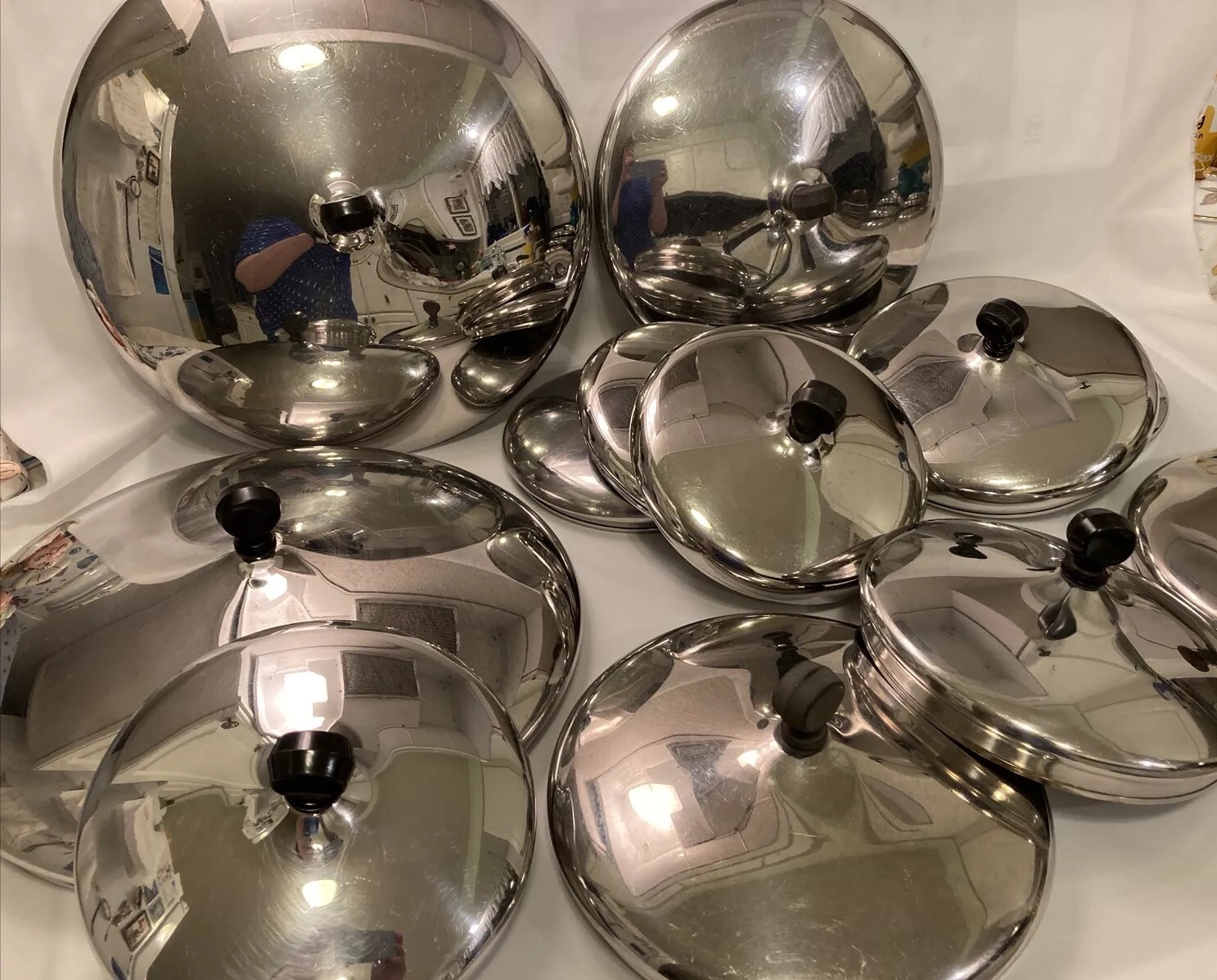 Farberware Stainless Steel Replacement Lids, Sizes Vary 6-12" Choice,Gently Used