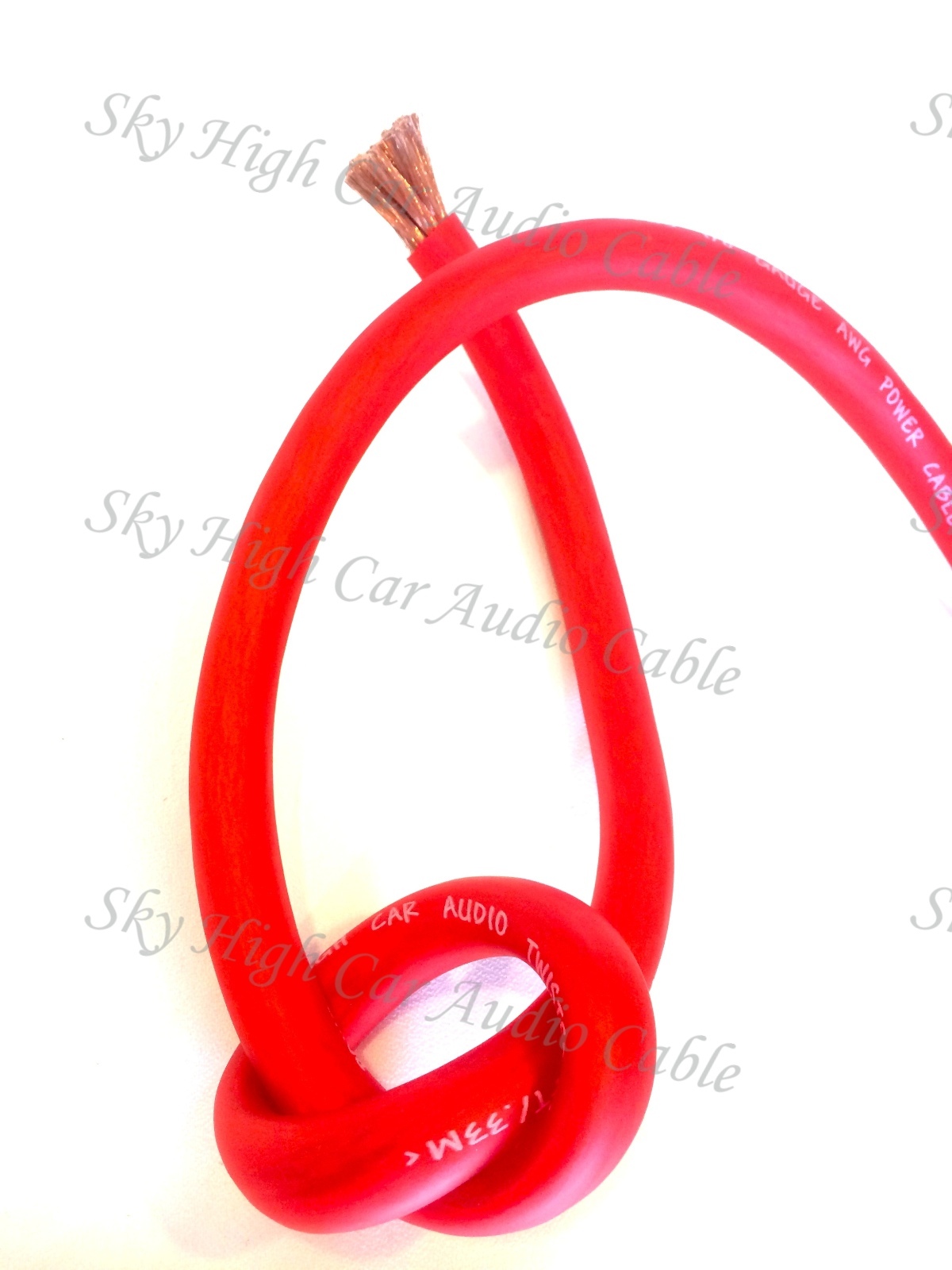 20 ft OFC 1/0 Gauge Oversized 10' RED & 10' BLACK Power Ground Wire Sky High Car