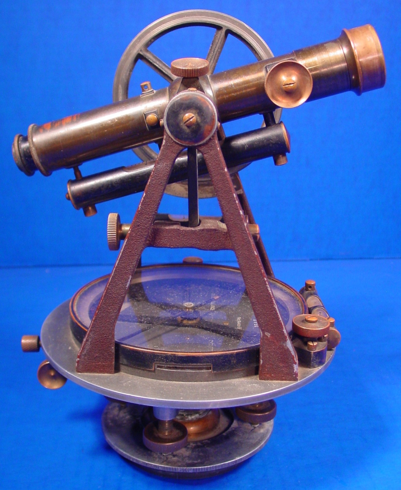 1903 Lietz Cyclotomic Reconnaissance Transit w/box - Rare alum., unique to Lietz