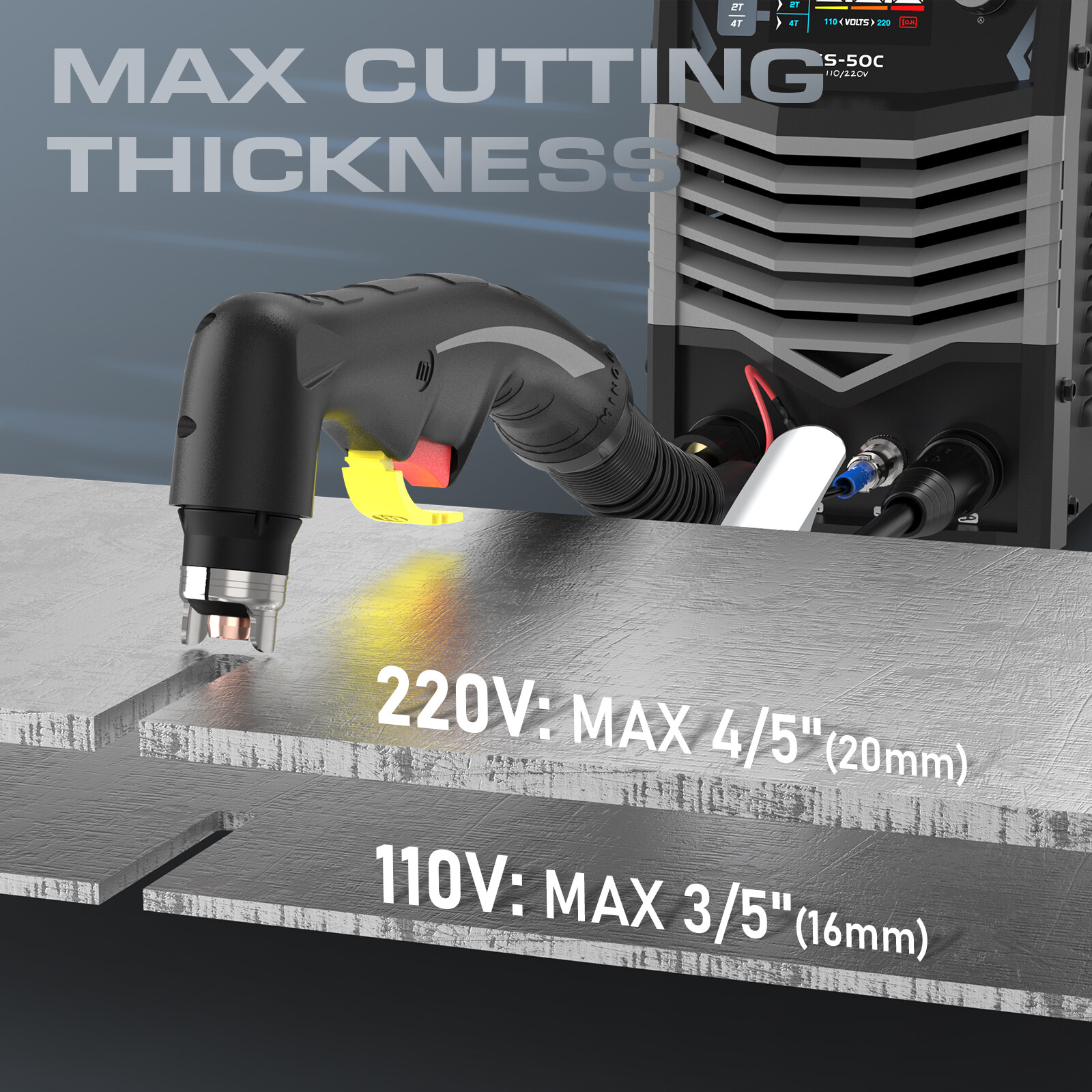 Plasma Cutter Machine 50A Non High Frequency Non-Touch Pilot Arc 110/220V