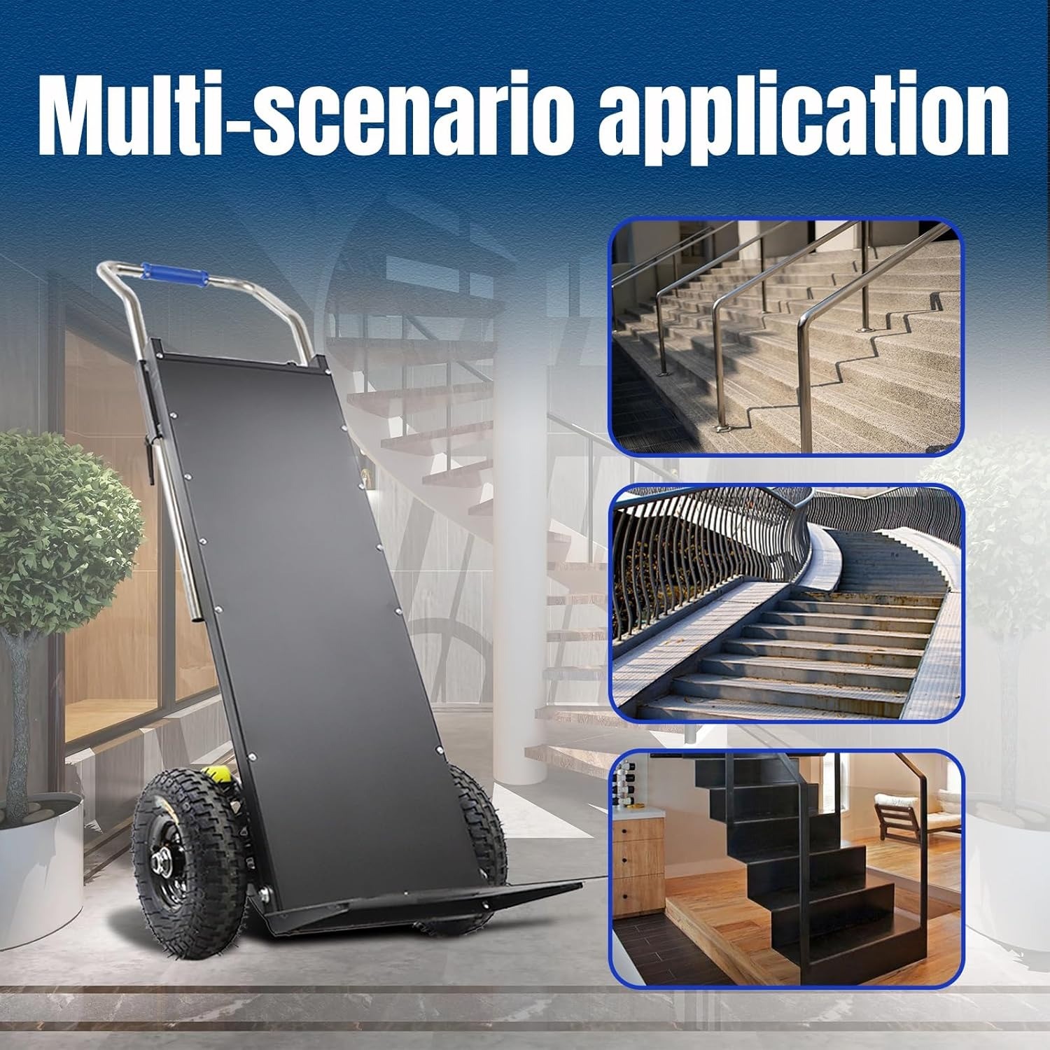 Electric Stair Climbing Hand Trucks Climber Dolly Cart for Moving 880lb Capacity