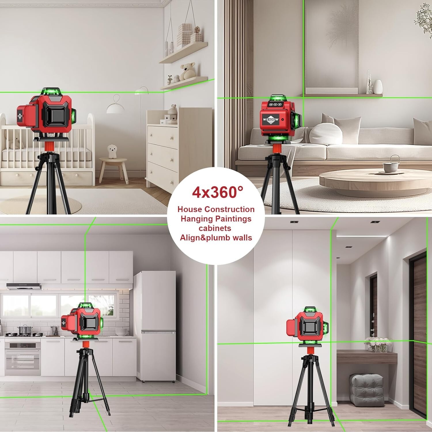 Laser Level 360 Self Leveling with Tripod for Construction Projects