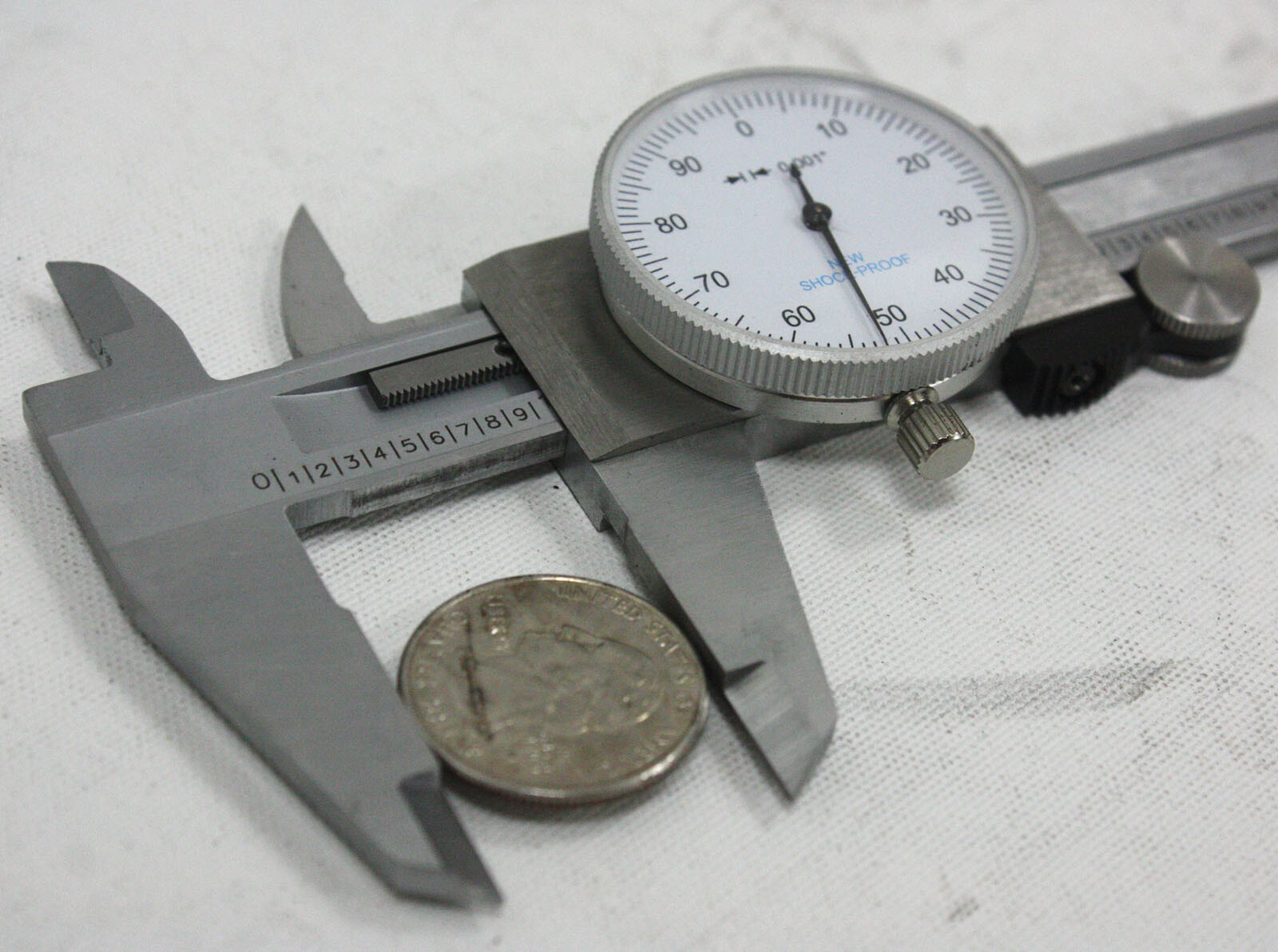 6" DIAL CALIPER STAINLESS STEEL SHOCKPROOF GAUGE .001" OF ONE INCH. FREE SHIP US