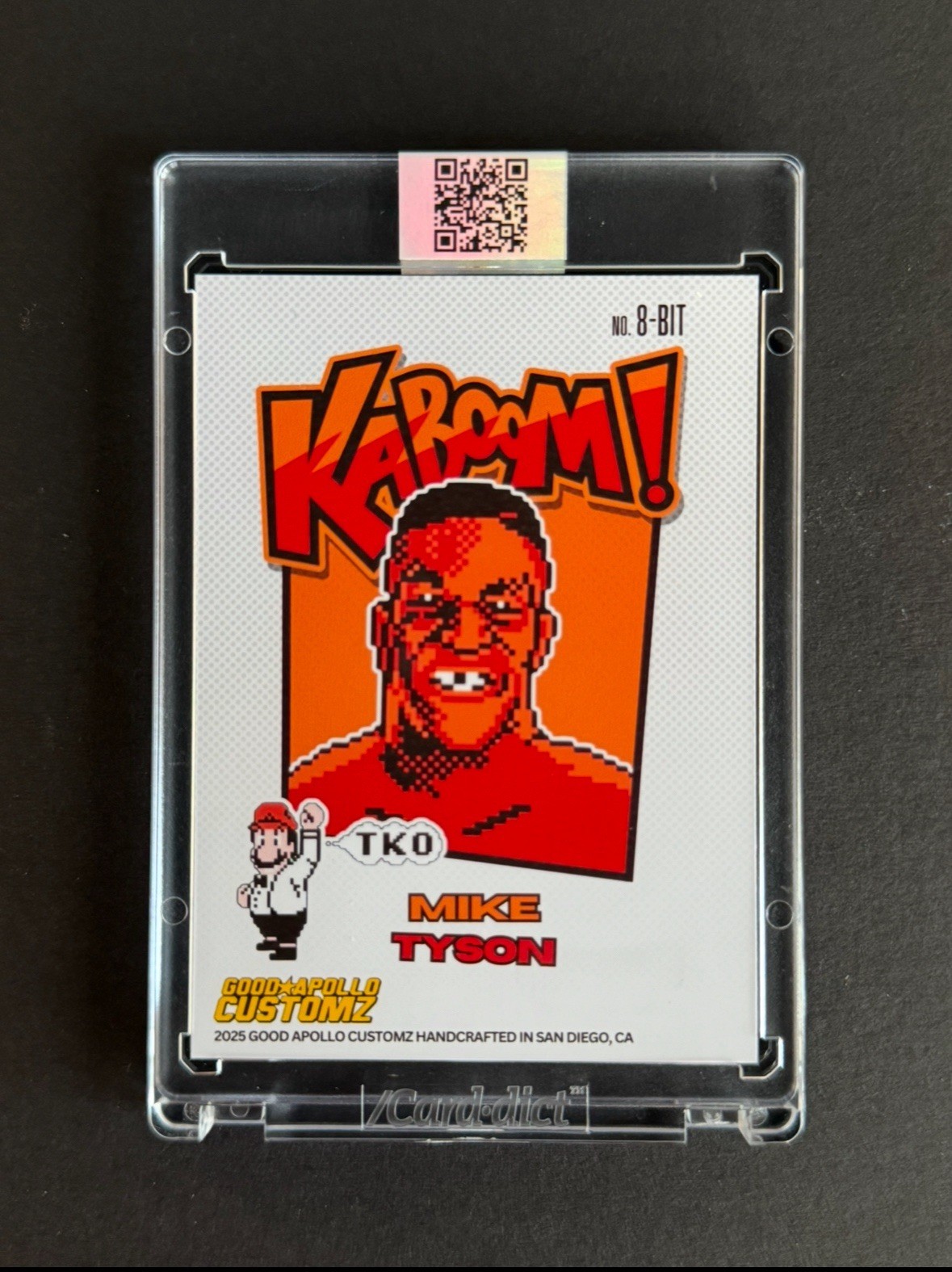 Mike Tyson Kaboom Style Novelty Trading Card Punch Out Holographic