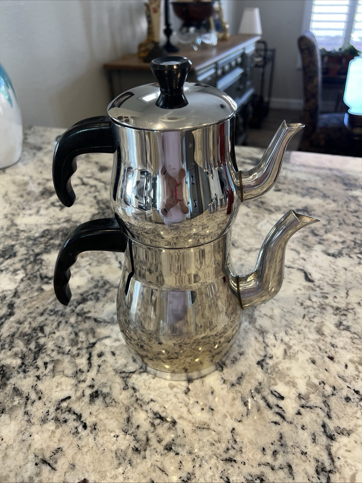 Turkish Tea Pot Set Çaydanlık Stainless Double Teapot Zumrut Made in Turkey