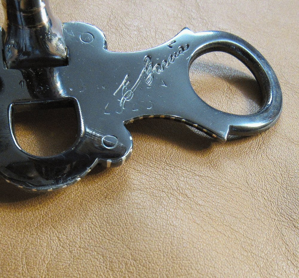 E Garcia Silver Bit Concho With Inlays Salinas Mouth Black Finish