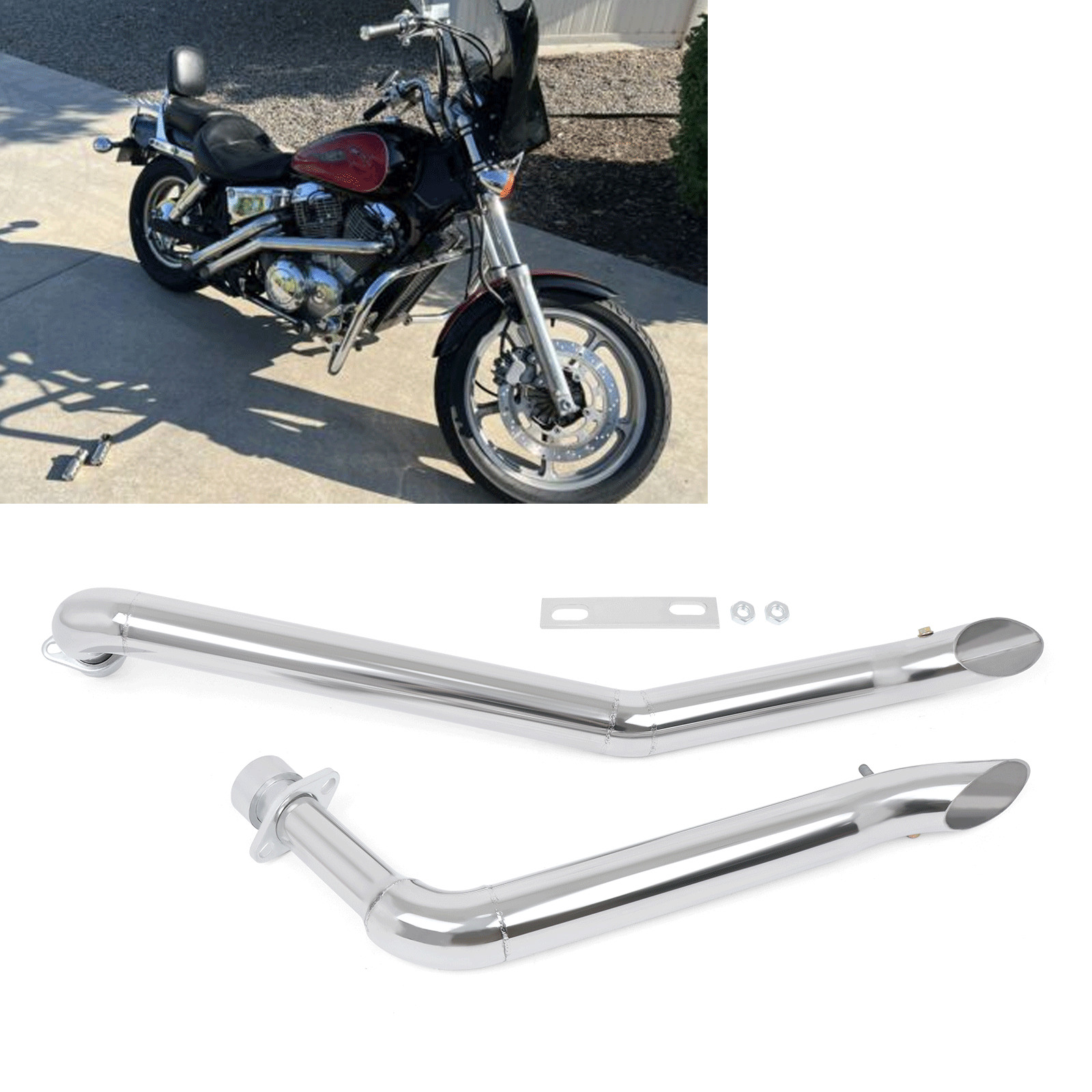 Exhaust Pipes System For Honda Shadow 1100 VT1100 Spirit Sabre ACE Tourer