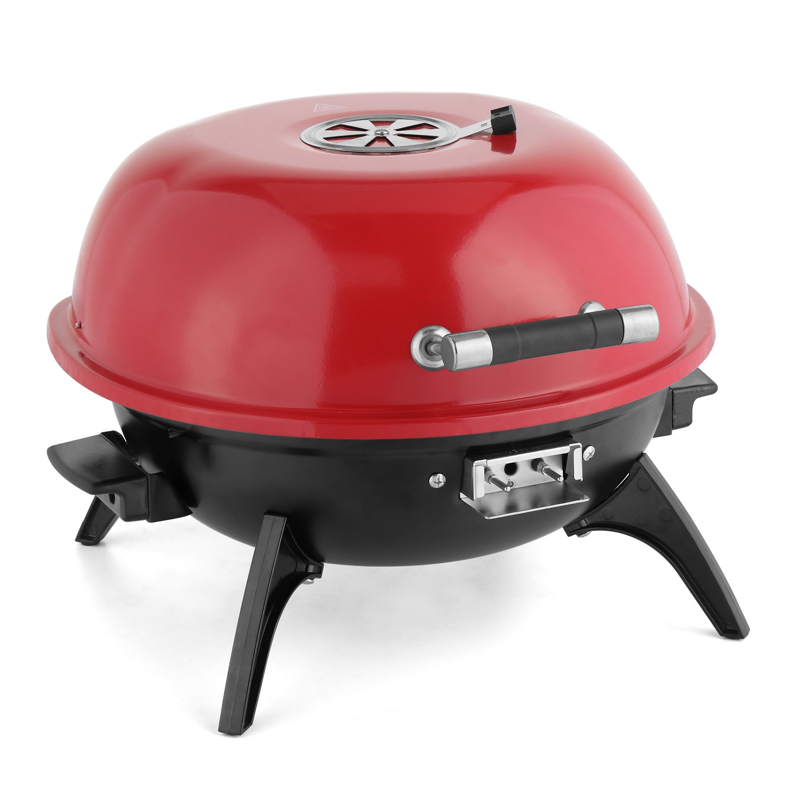 Electric BBQ Grill Red 1600W In/Outdoor Garden Party with Double Layer Design