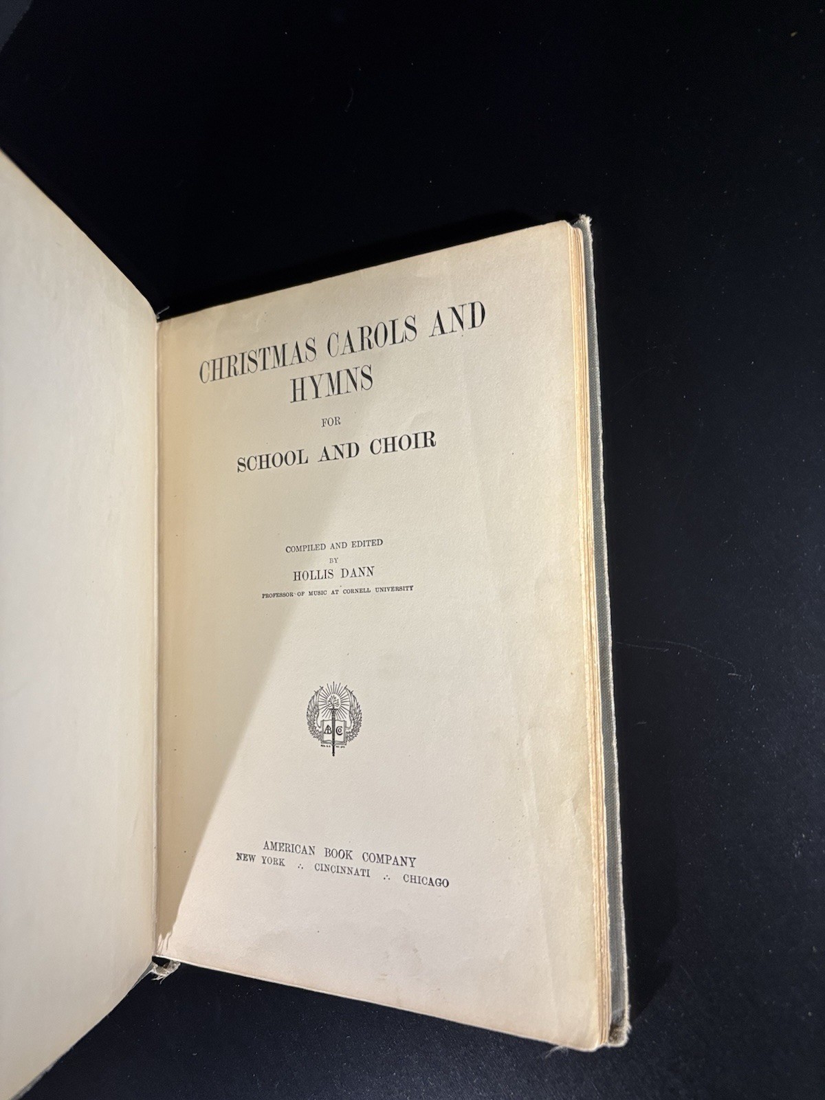 Christmas Carols and Hymns Sheet Music Book by Hollis Dann 1937 Edition