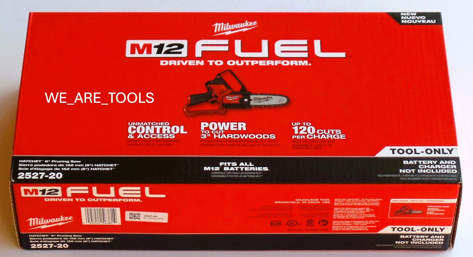 New Milwaukee 2527-20 M12 FUEL HATCHET 6 in Pruning Saw Brushless Bar & Chain