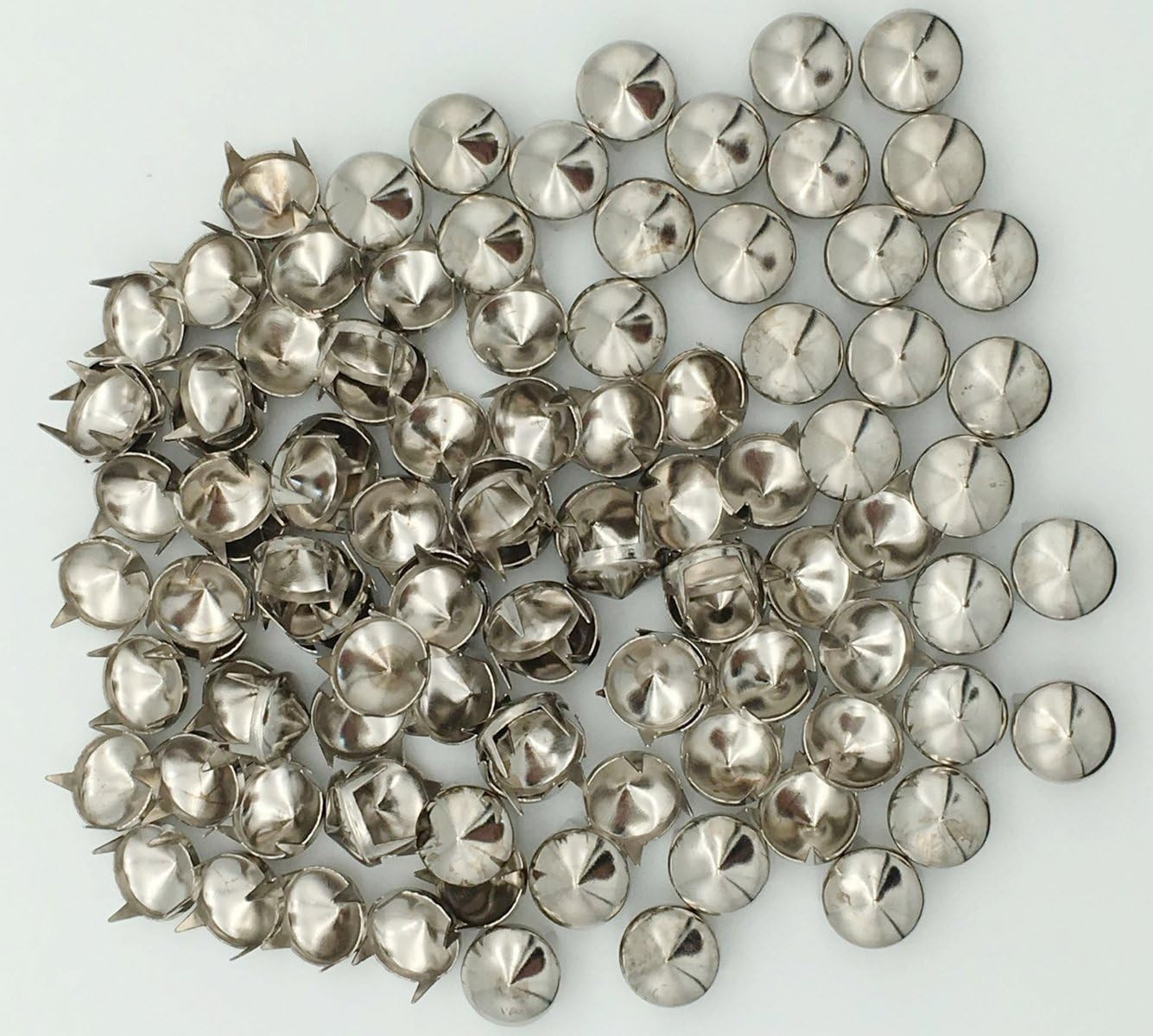 100Pcs 9Mm Cones DIY Leathercraft Metal Punk Studs Rivet Spikes Nailheads (Silve
