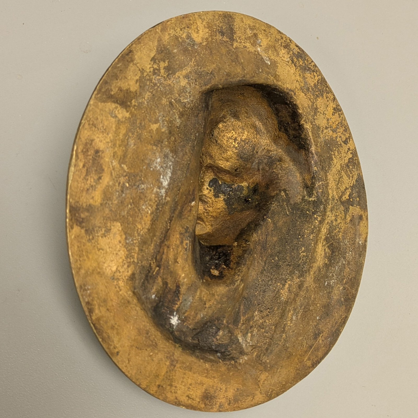 P.E. Guerin NY Egyptian Pharaoh Bust Brass Wall Plaque 7” Egypt