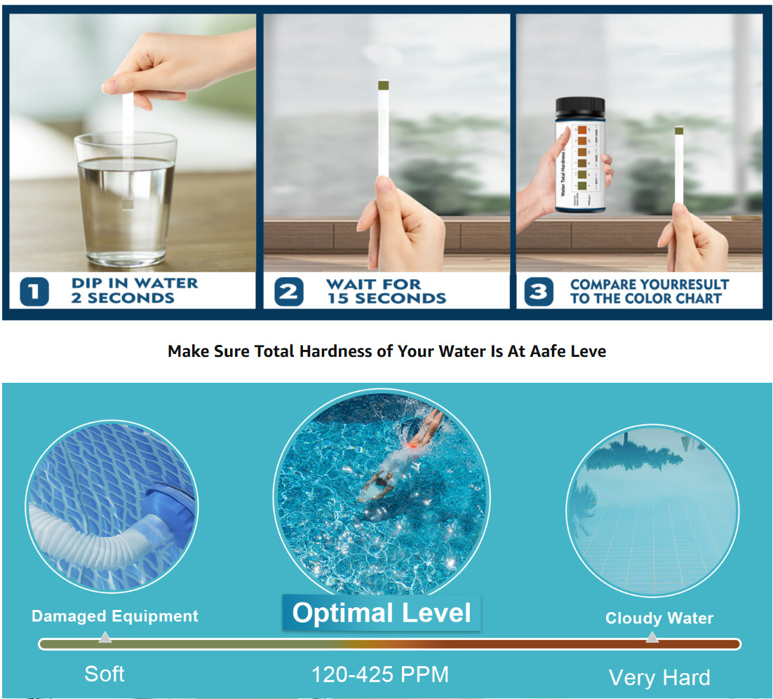 Water Hardness Test Kit-150 Strips Water Quality Testing for Drinking/Well Water