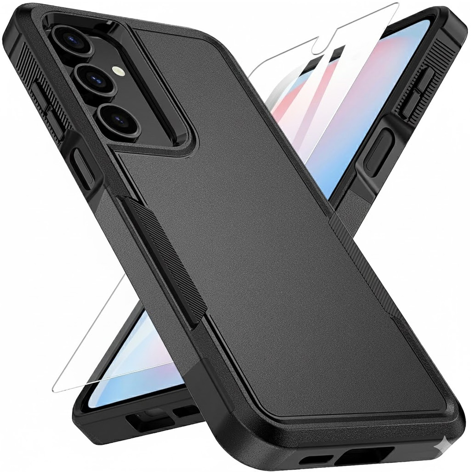 For Samsung Galaxy A16 5G Case Shockproof Tough Phone Cover + Tempered Glass