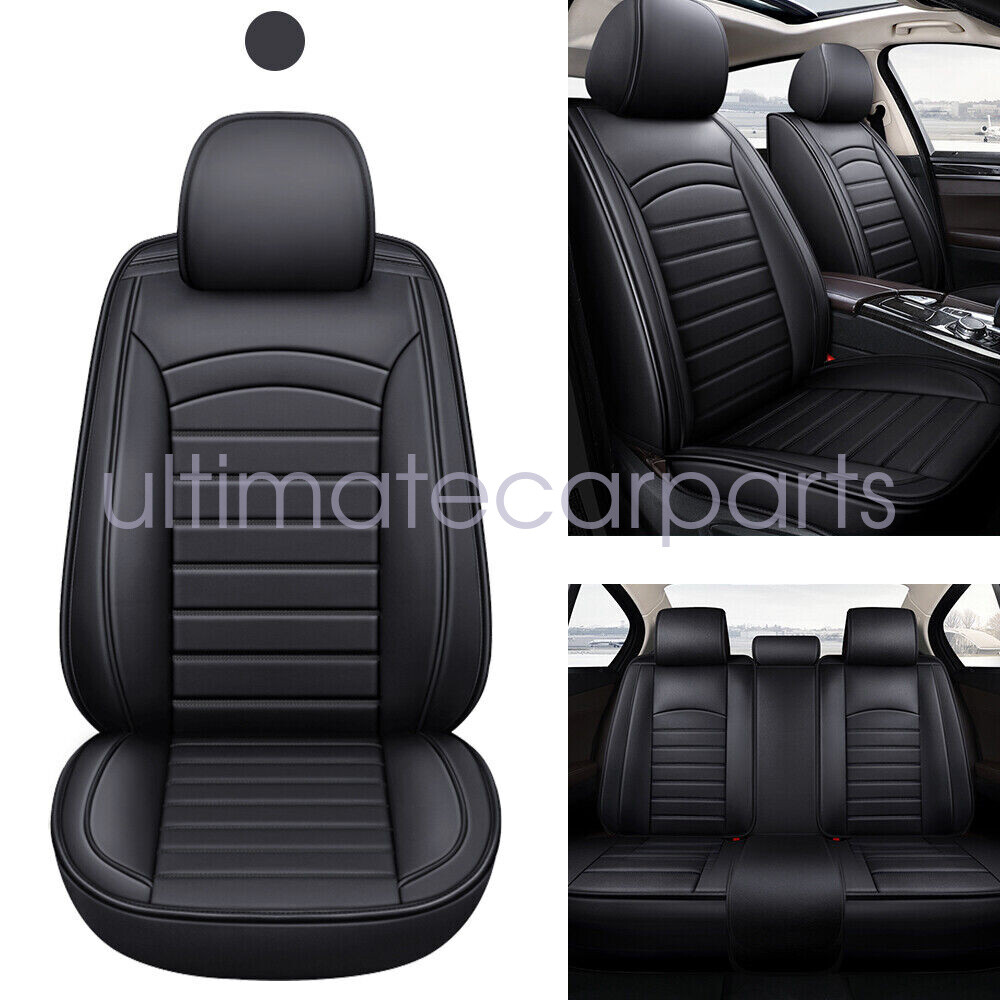 Leather Seat Covers Full Set 5-Sits Front & Rear Cushion Accessories For Honda