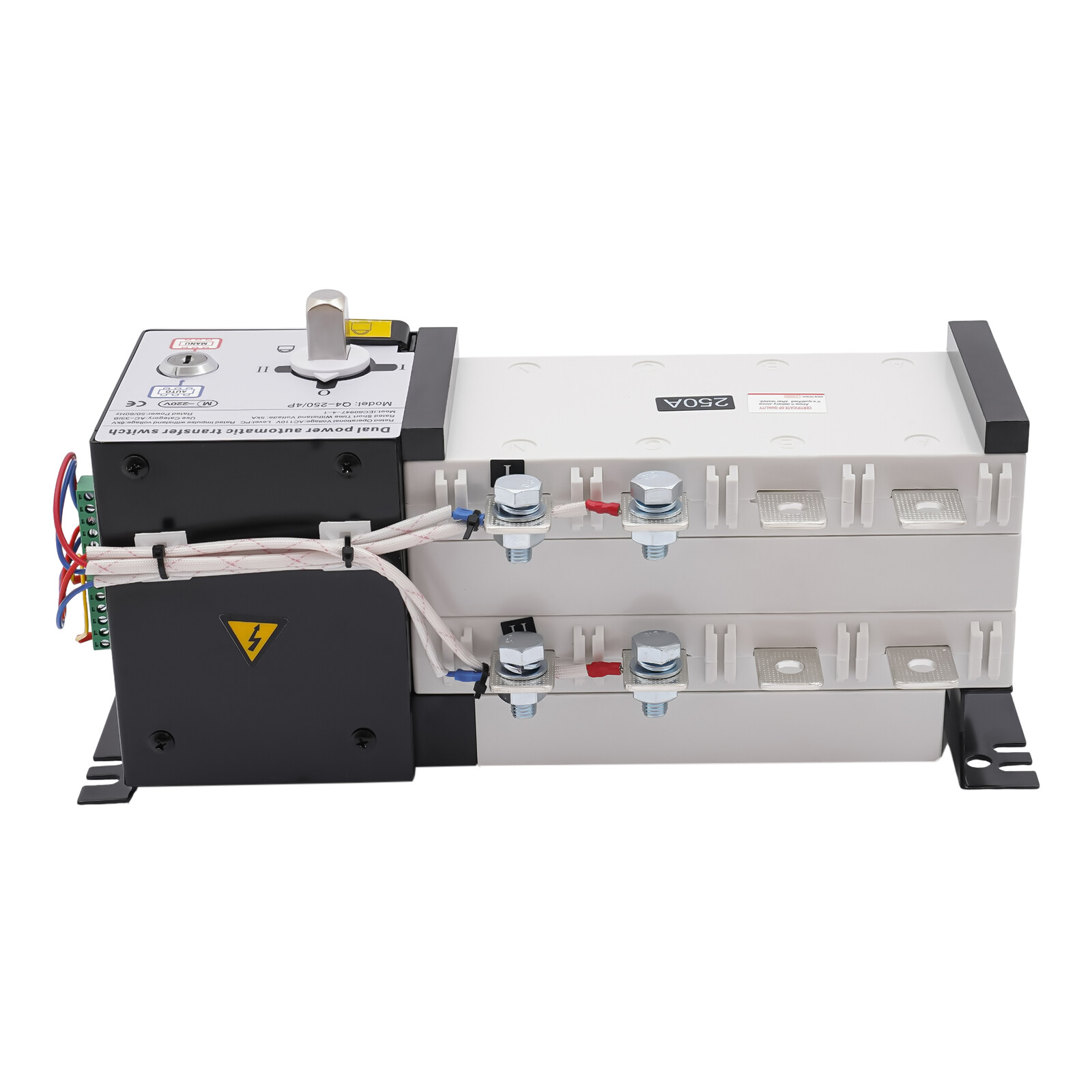 4P 250A Dual Power Automatic Transfer Switch 3 Phase Circuit Breaker Changeover