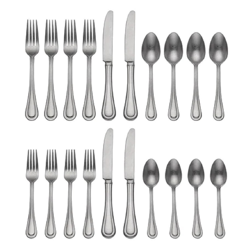 Lenox  TEXTURED NEUTRALS - 18/10 Stainless 20pc. Flatware Set (Service for Four)