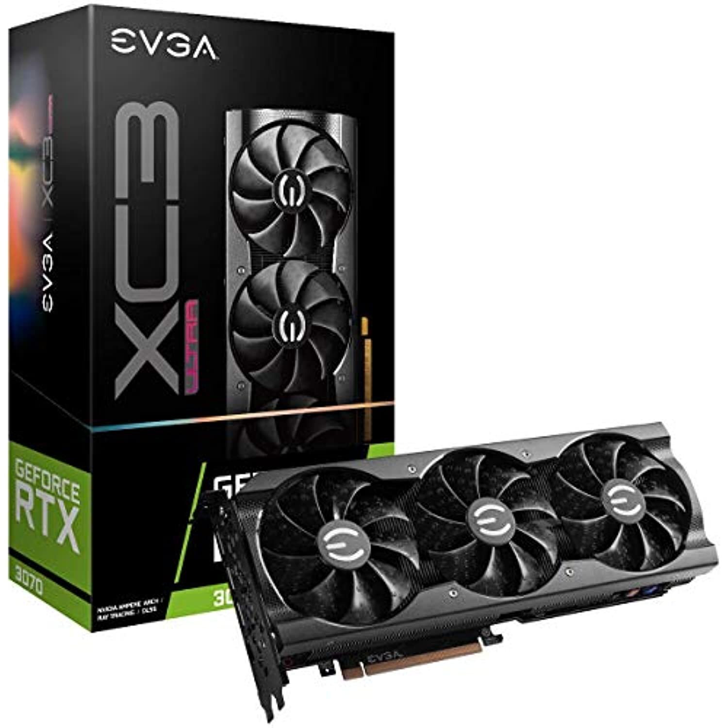 EVGA 08G-P5-3755-KR GeForce RTX 3070 XC3 Ultra 8GB GDDR6, iCX3 Cooling, ARGB LED