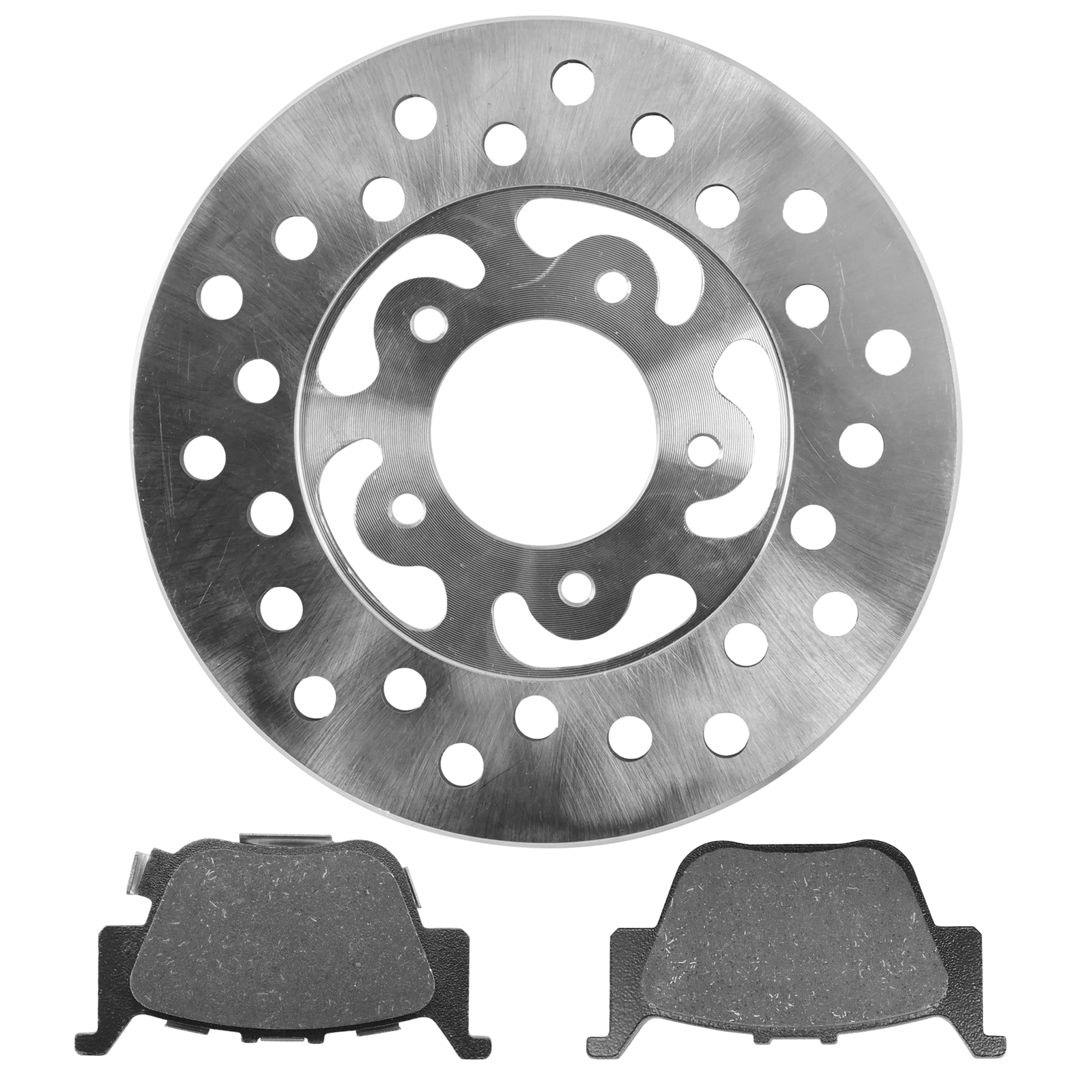 Rear Brake Disc Rotor w/ Brake Pads for Honda Rincon 650 TRX650FA 2003 2004 2005
