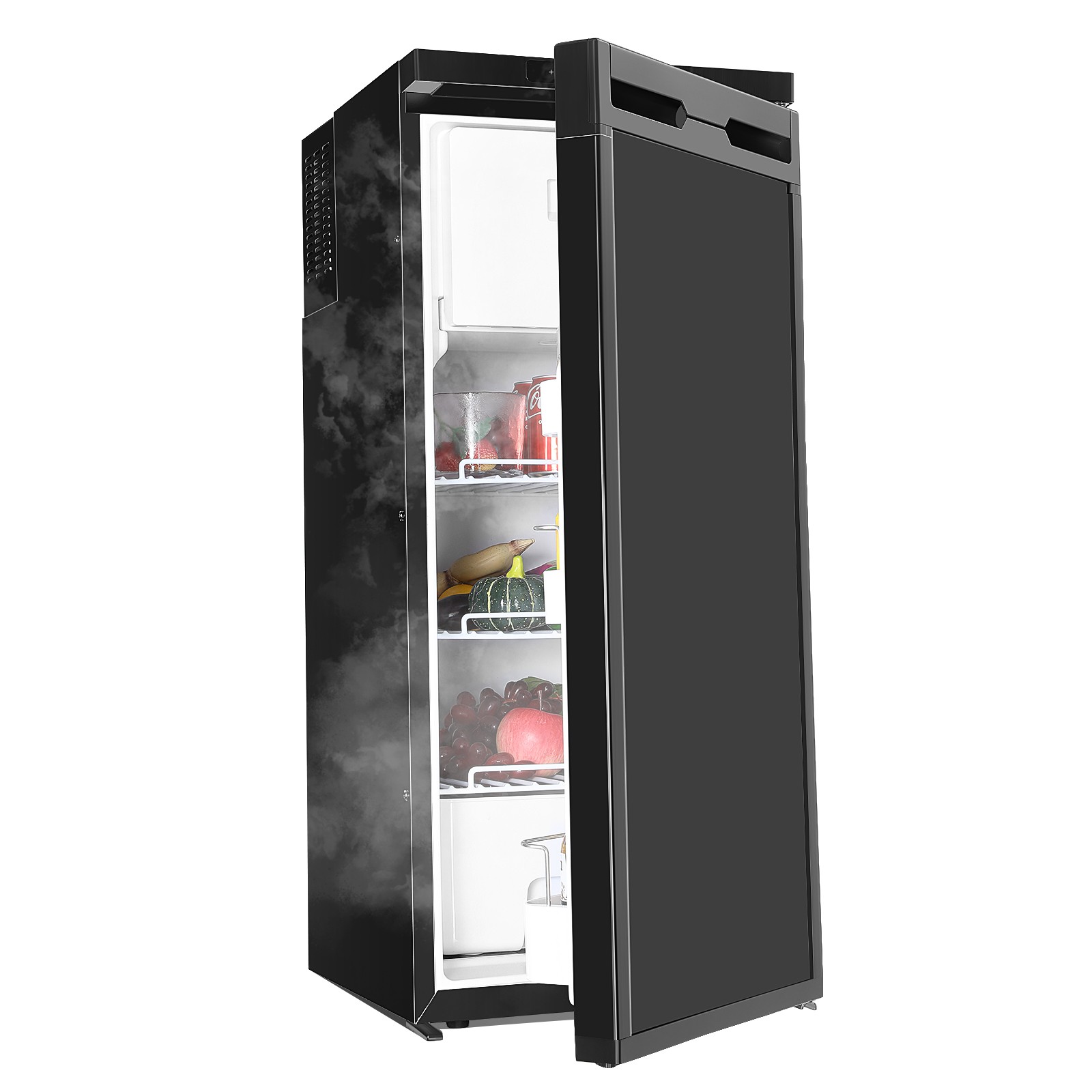 3.18 Cu.Ft Truck Fridge AC110V DC 12V/24V Portable RV Car Refrigerator Freezer