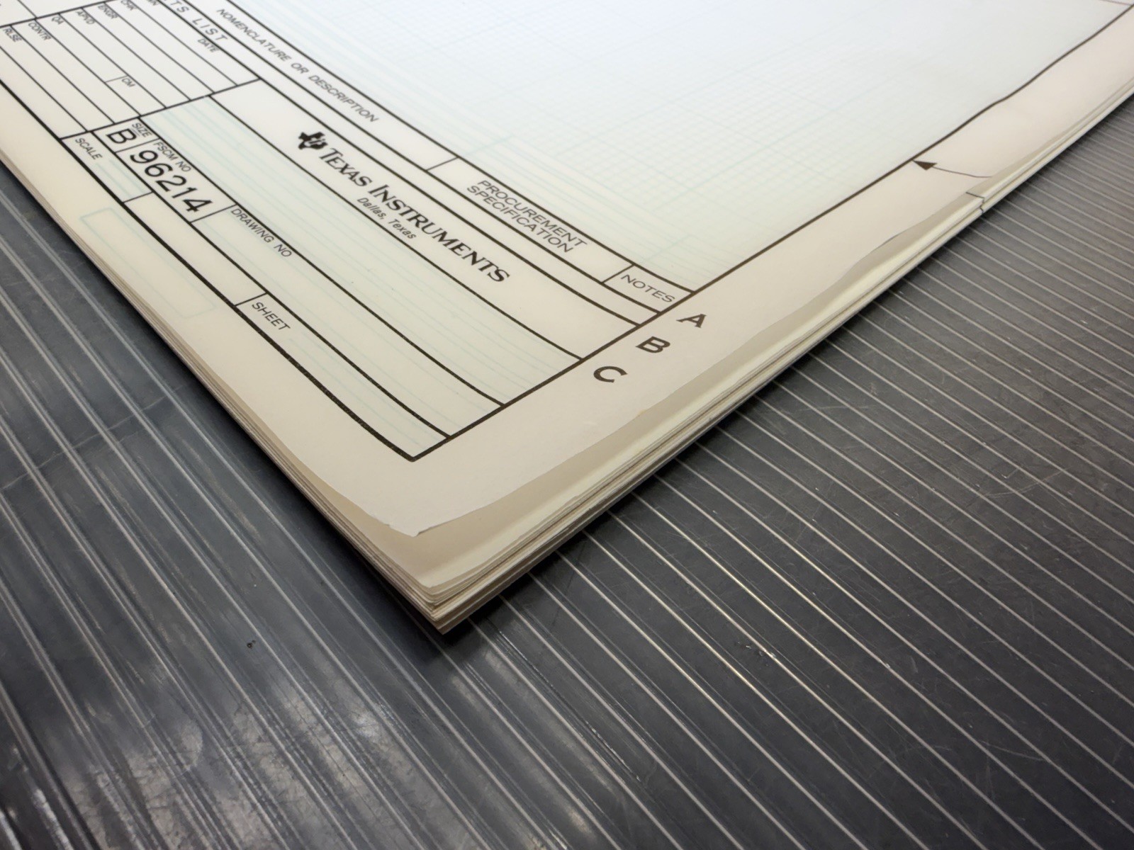 VINTAGE 1960'S TEXAS INSTRUMENTS GRAPH PAPER LOOSE LEAF 20 PAGES TI-7913L