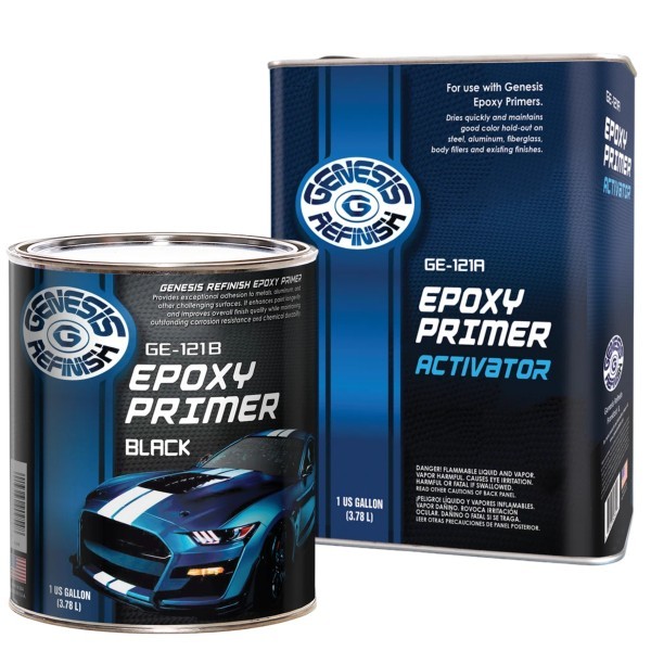 GENESIS REFINISH G-121B BLACK EPOXY PRIMER GAL. W/G-121A ACTIVATOR (2 GAL. KIT)