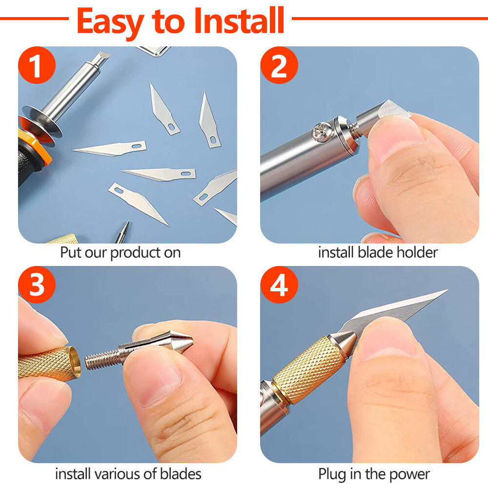 22 Pieces Electric Hot Knife Cutter Tool Kit Include Heat Cutter Multipurpose St